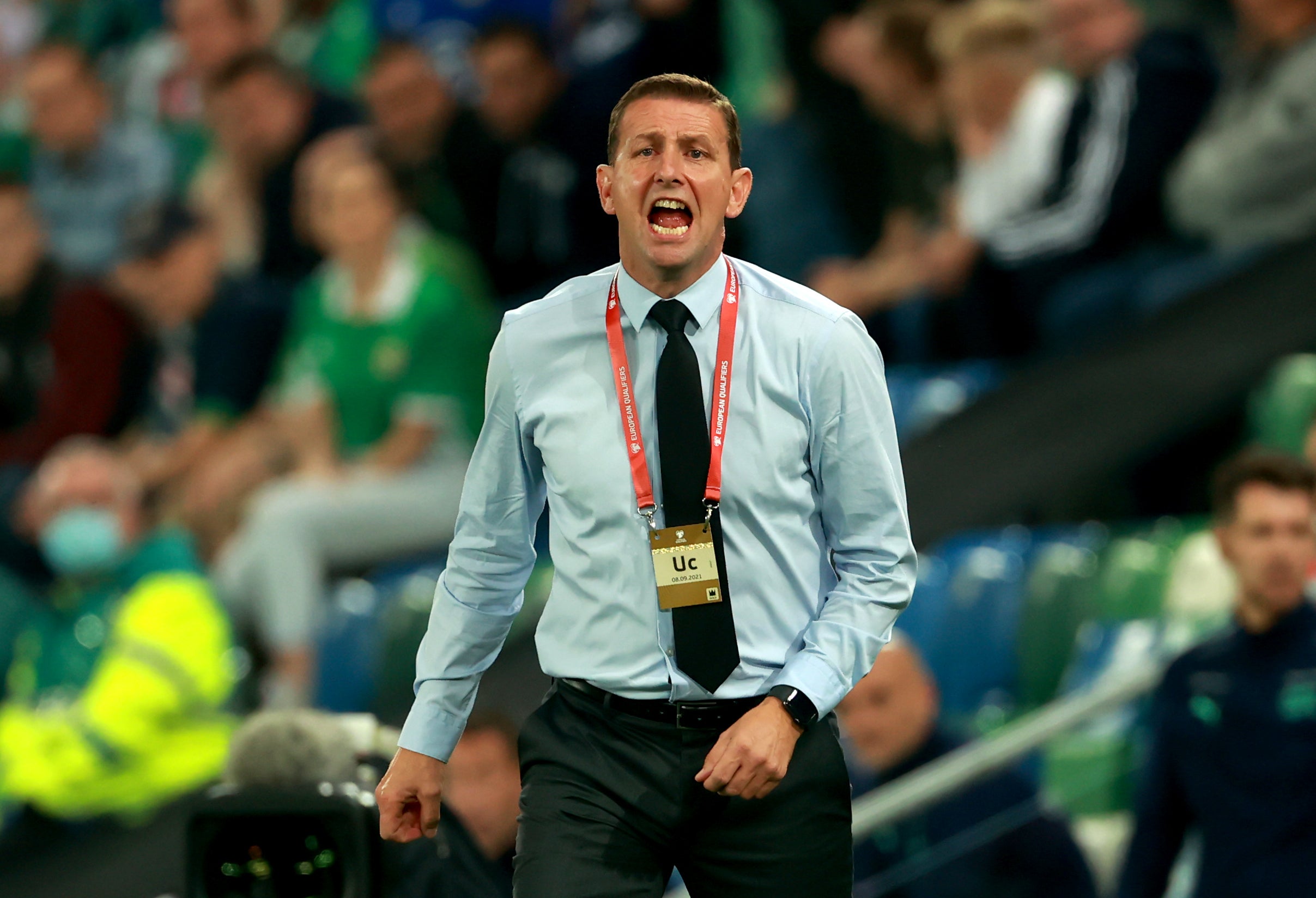 Ian Baraclough saw his Northern Ireland side beaten by Bulgaria (Liam McBurney/PA).