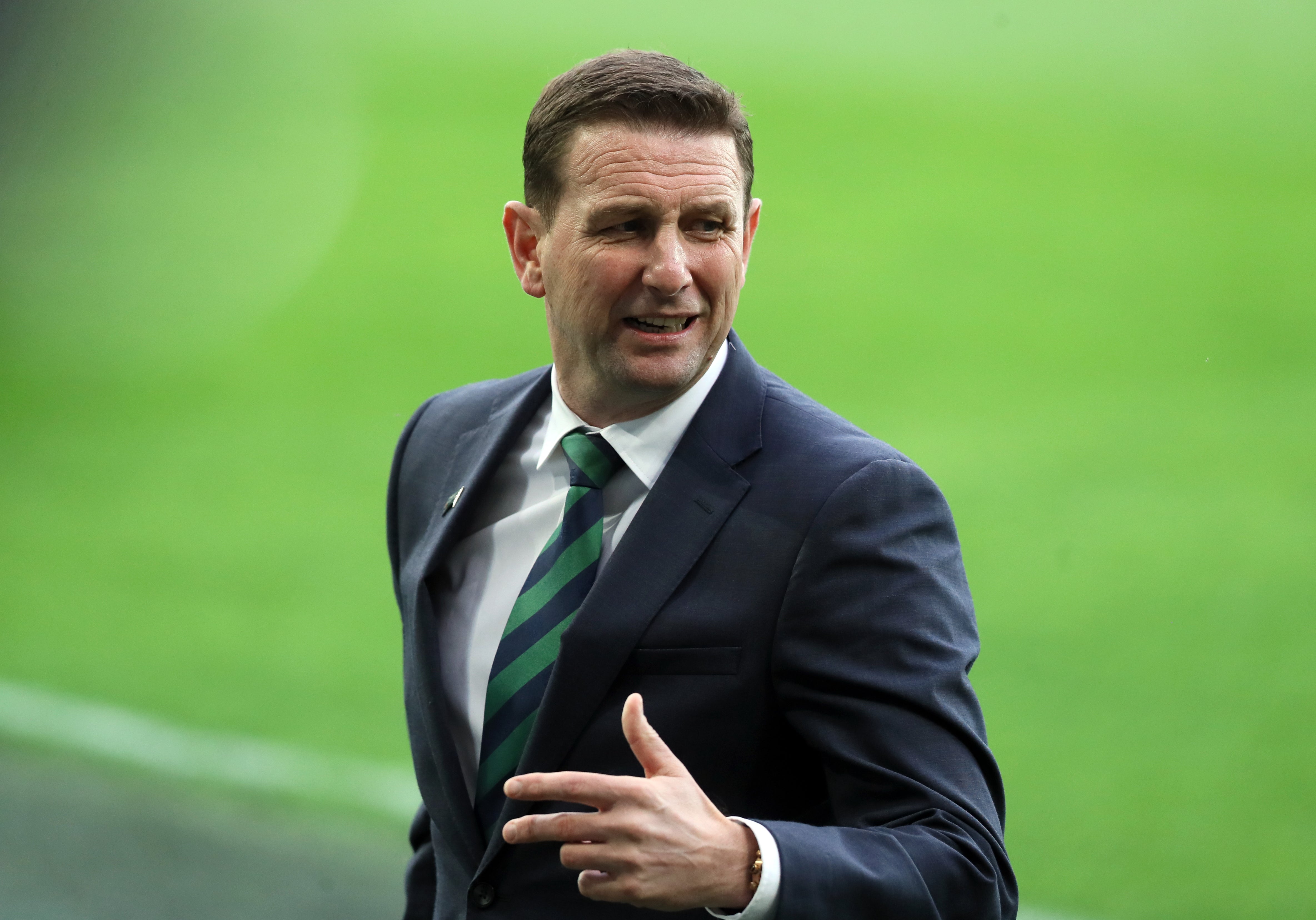 Northern Ireland manager Ian Baraclough saw his side lose in Bulgaria (Brian Lawless/PA).