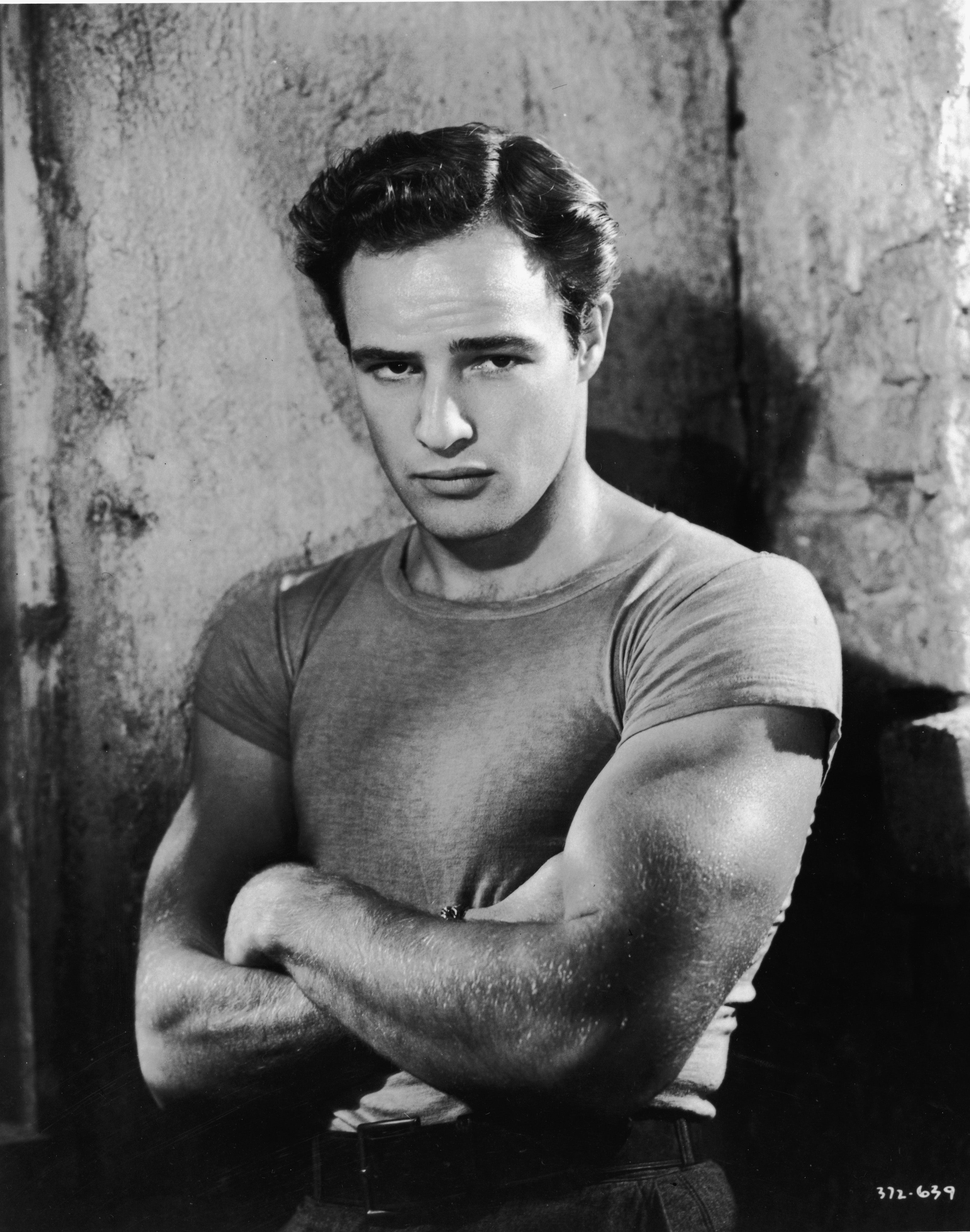 Marlon Brando in 1951: Collins spent a lot of time hanging out with her sister Joan’s Hollywood friends