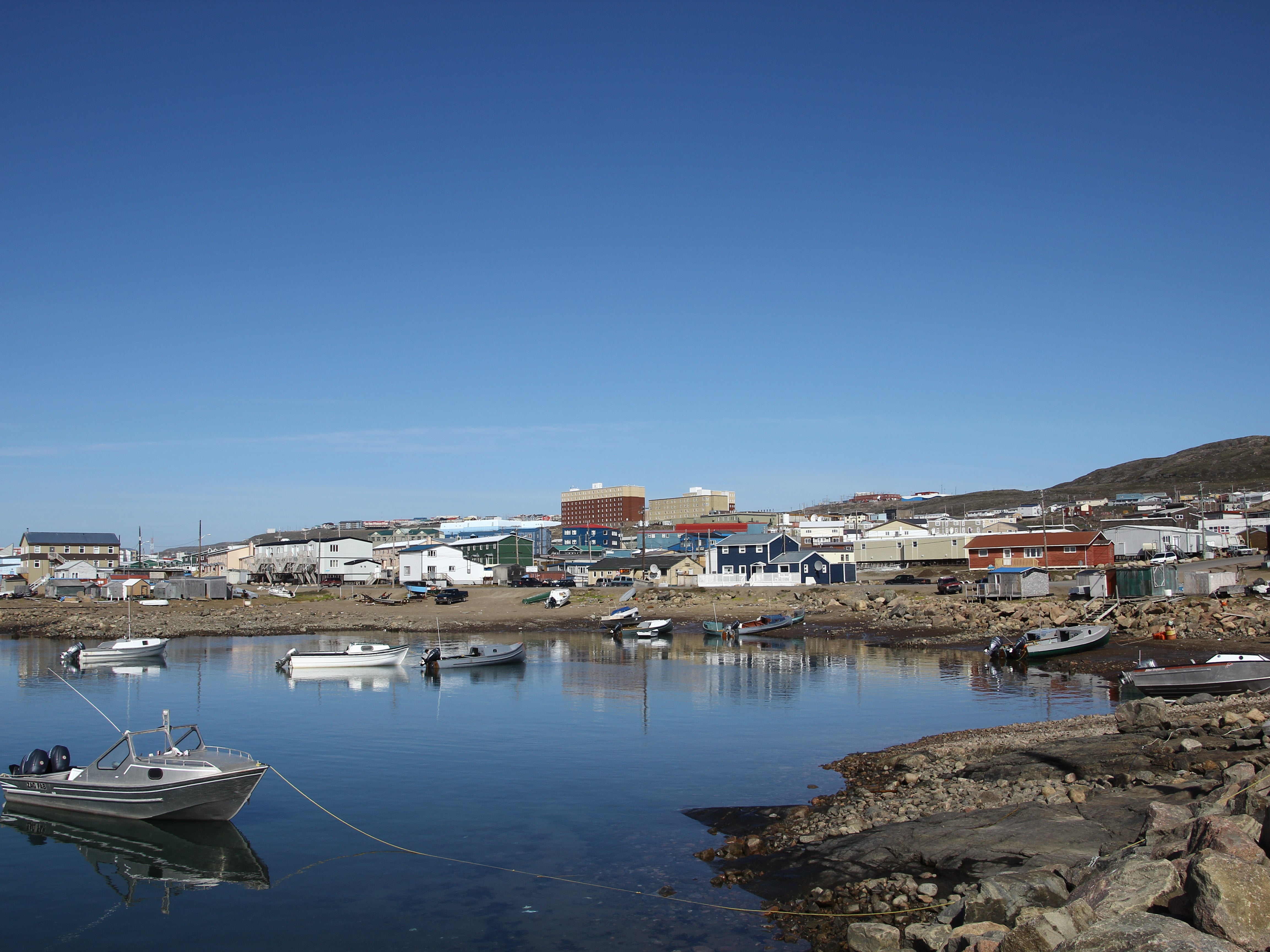 The Iqlauit waterfront is seen on 19 August 2011