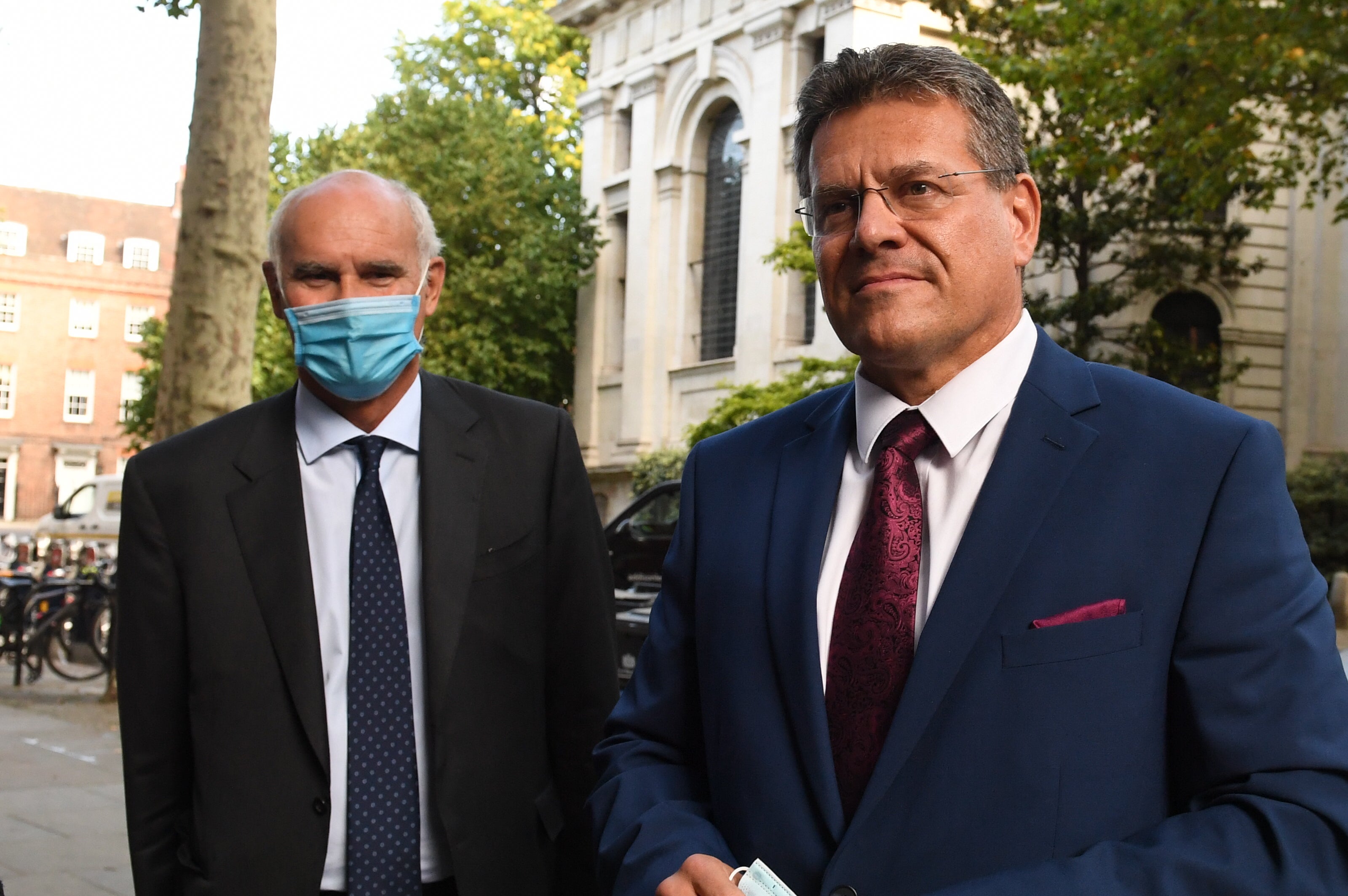 EU ambassador to the UK Joao Vale de Almeida (left) said the bloc has gone to the limits of what it can do to resolve the problems of post-Brexit trade in Northern Ireland (Stefan Rousseau/PA)