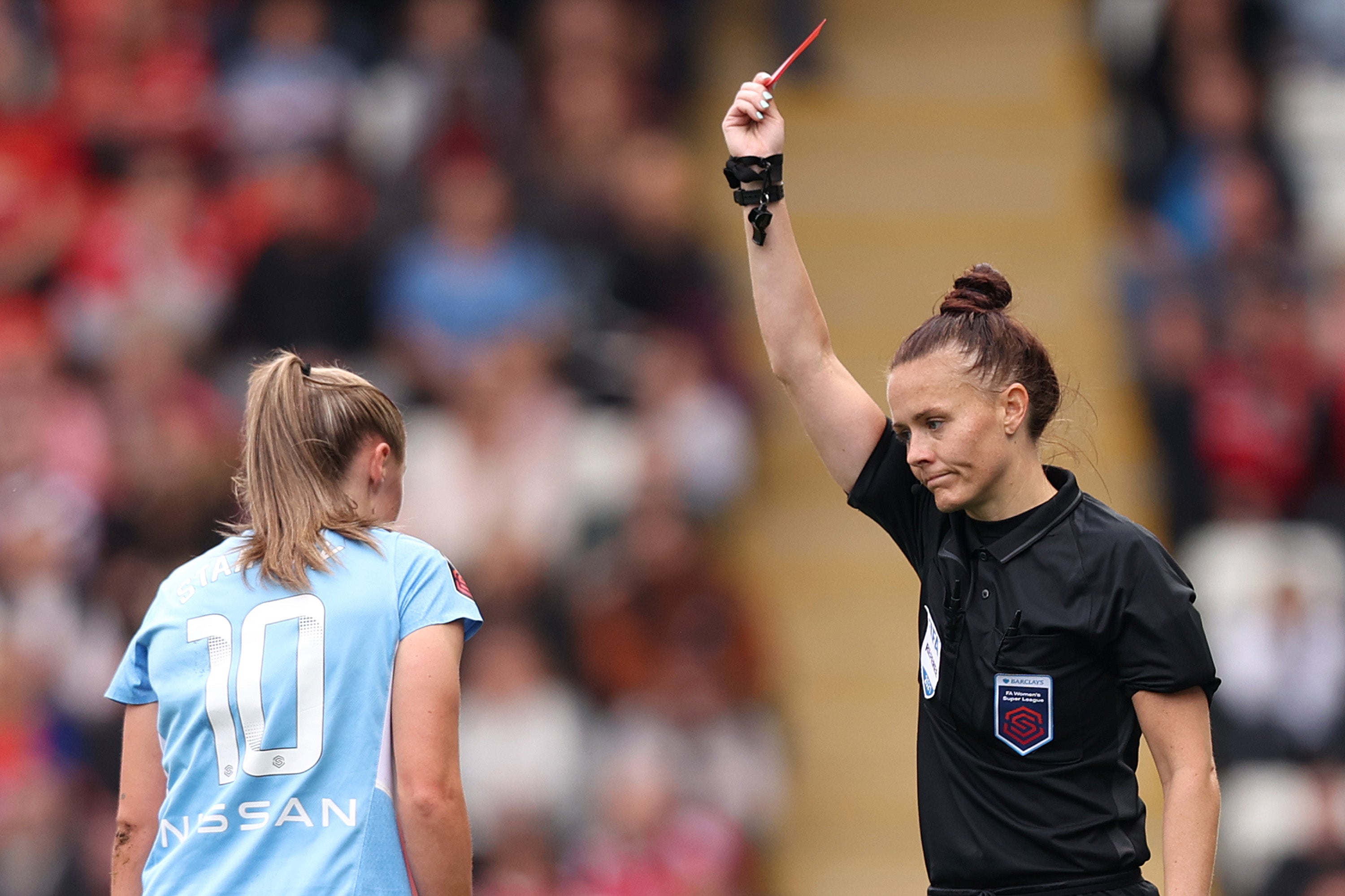 Georgia Stanway was sent off at the weekend