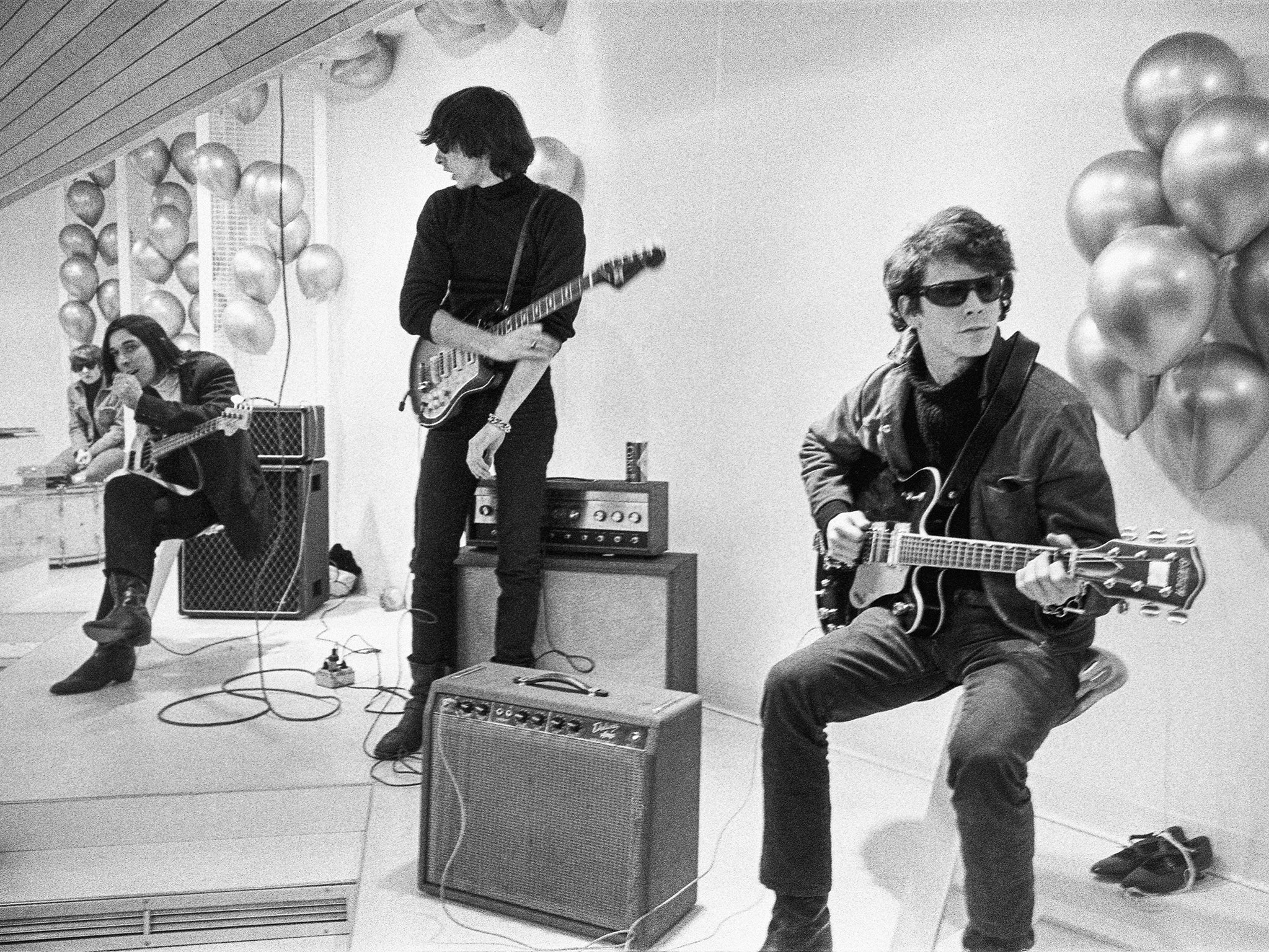 Moe Tucker, John Cale, Sterling Morrison and Lou Reed in concert