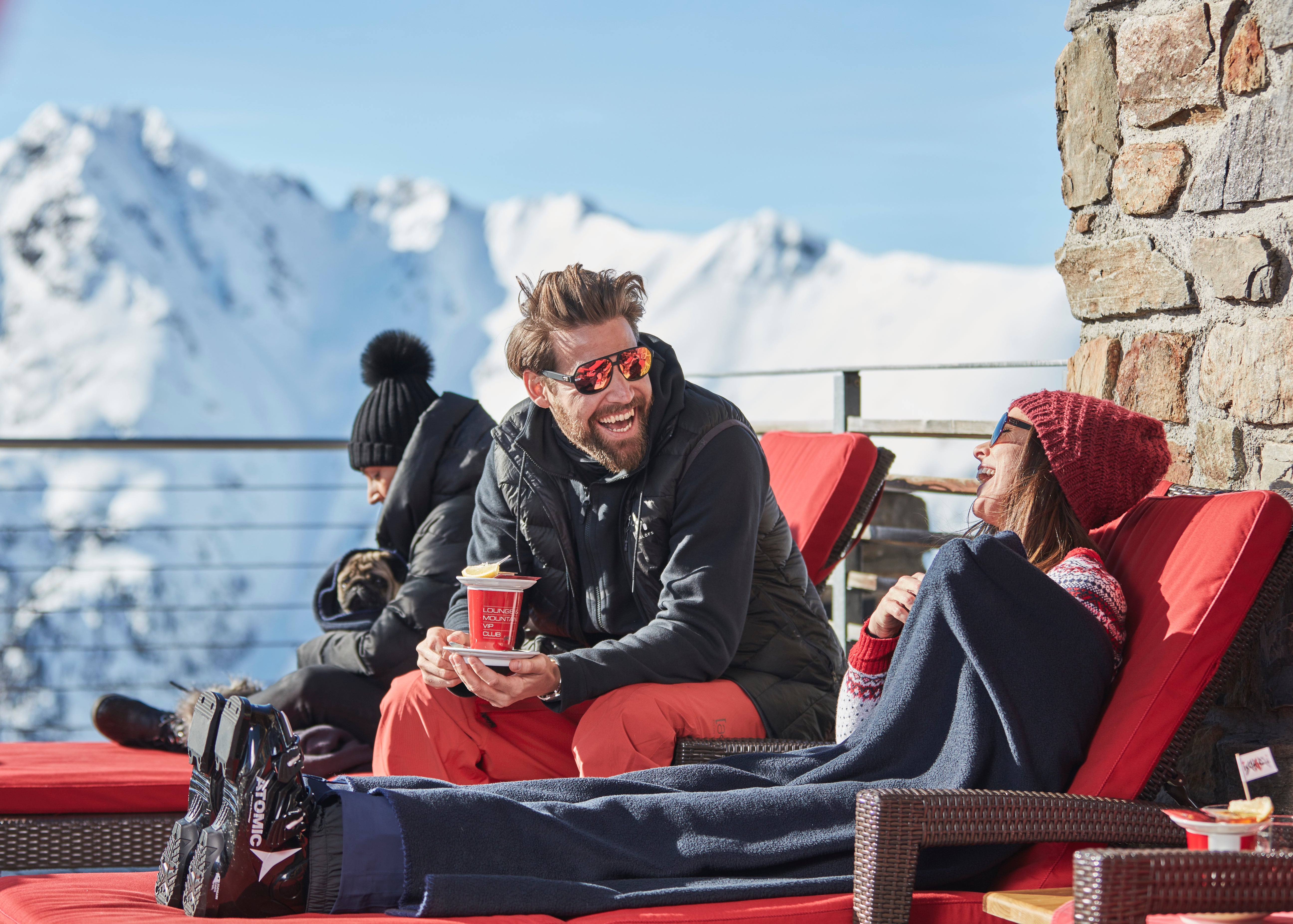 Drinks with a view in Ischgl, Austria