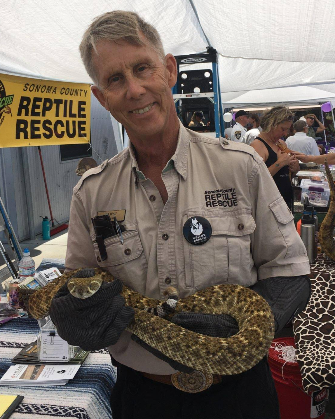 Al Wolf retrieves rattlesnakes from all over northern California and relocates them to ranches where they help control rodent populations