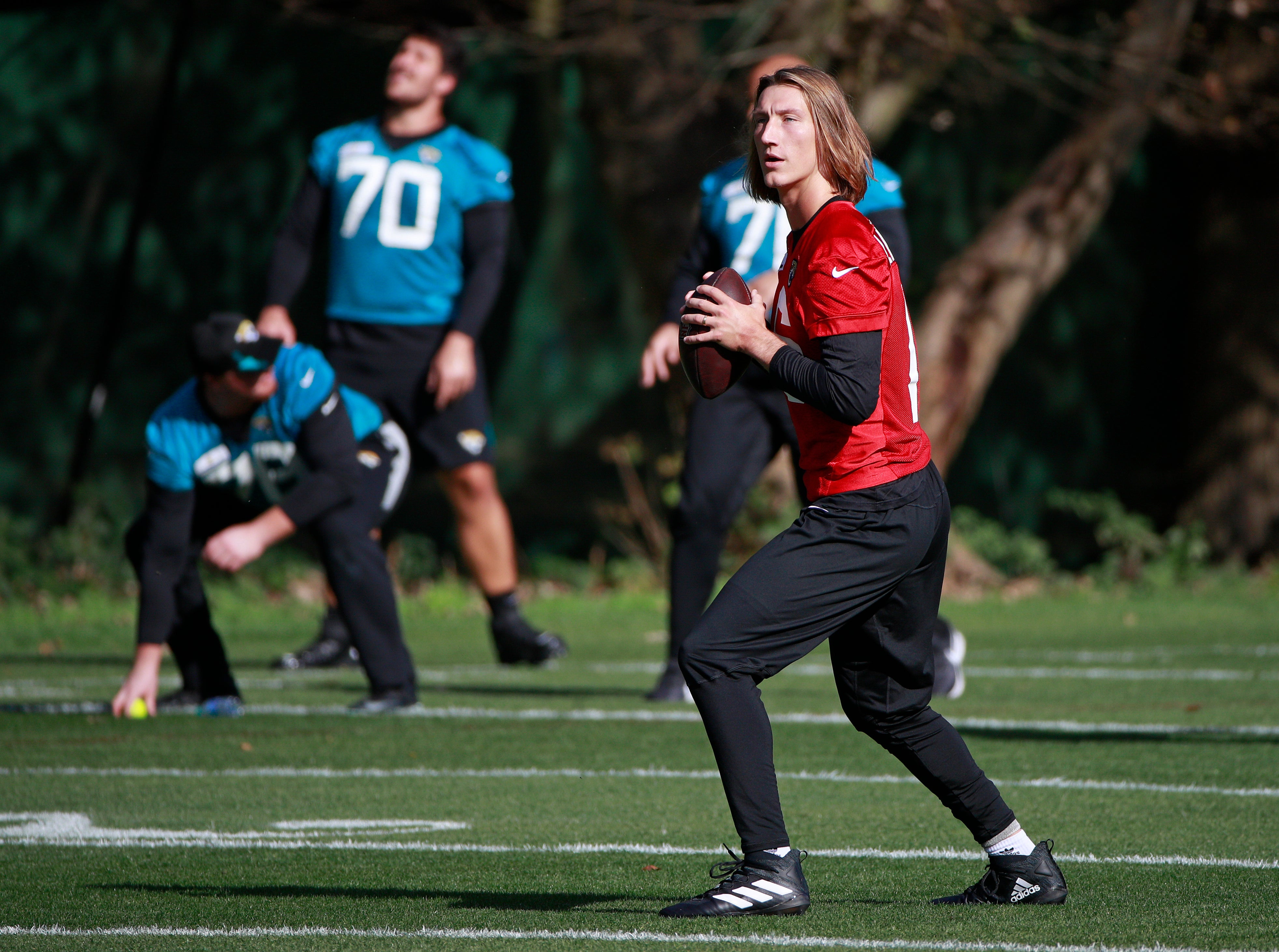 Jacksonville Jaguars quarterback Trevor Lawrence is looking for his first NFL win (Ian Walton/AP)