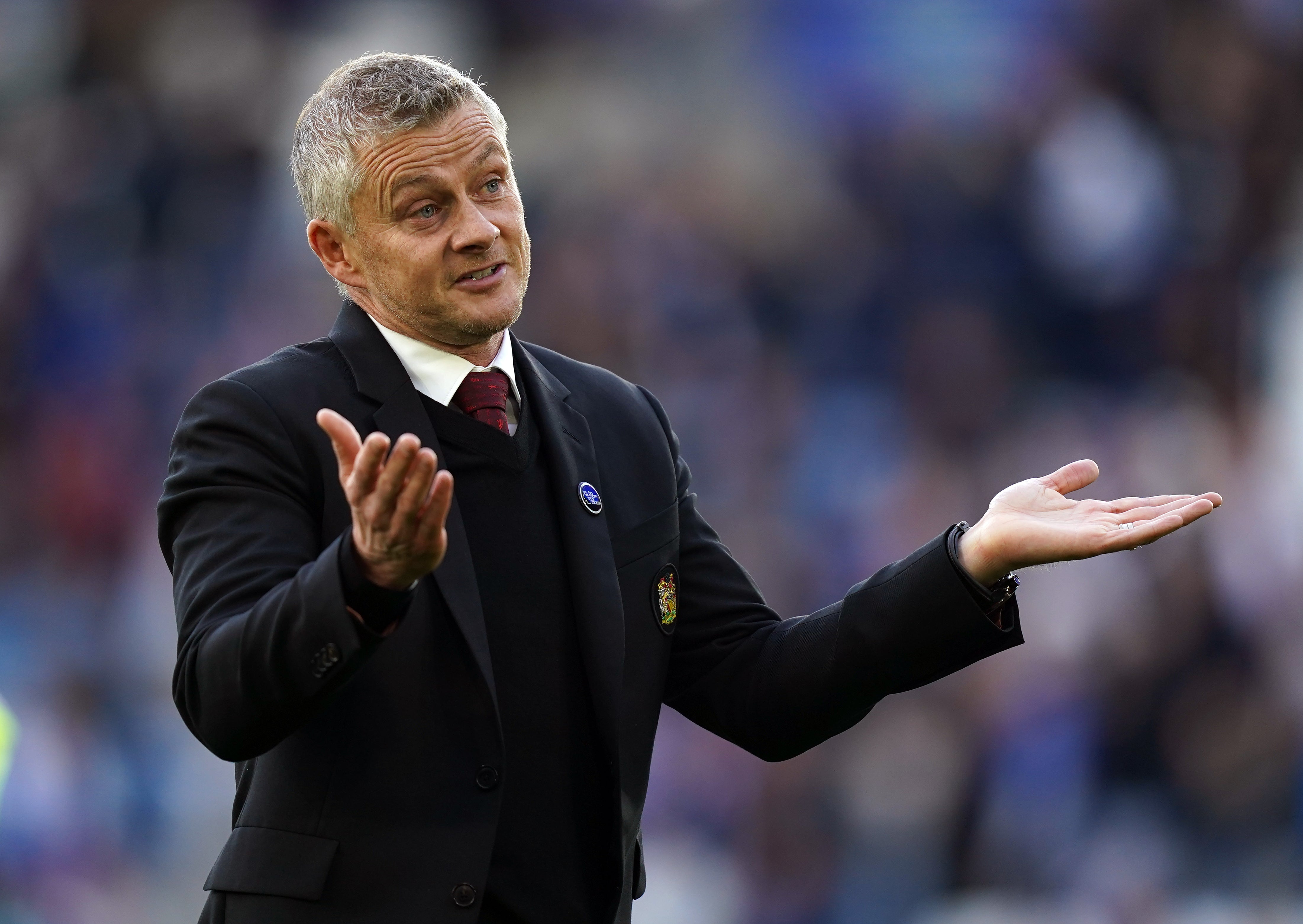 Manchester United manager Ole Gunnar Solskjaer saw his side lose at Leicester (Mike Egerton/PA)