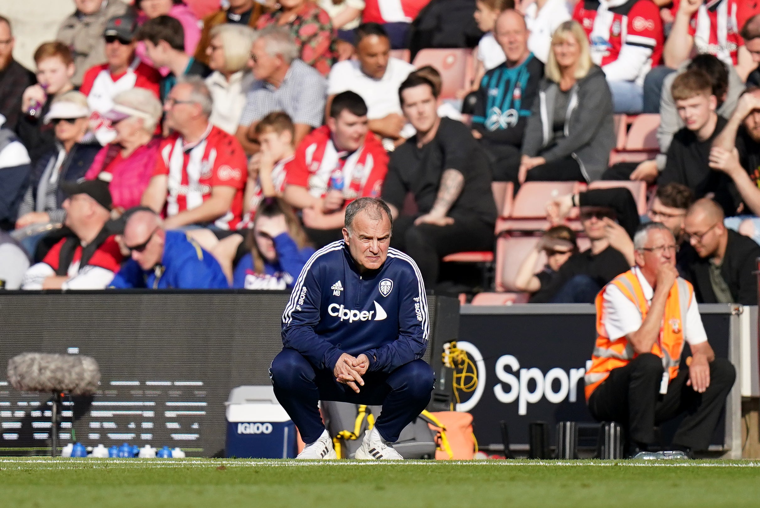 Marcelo Bielsa’s Leeds were beaten at St Mary’s (Adam Davy/PA)