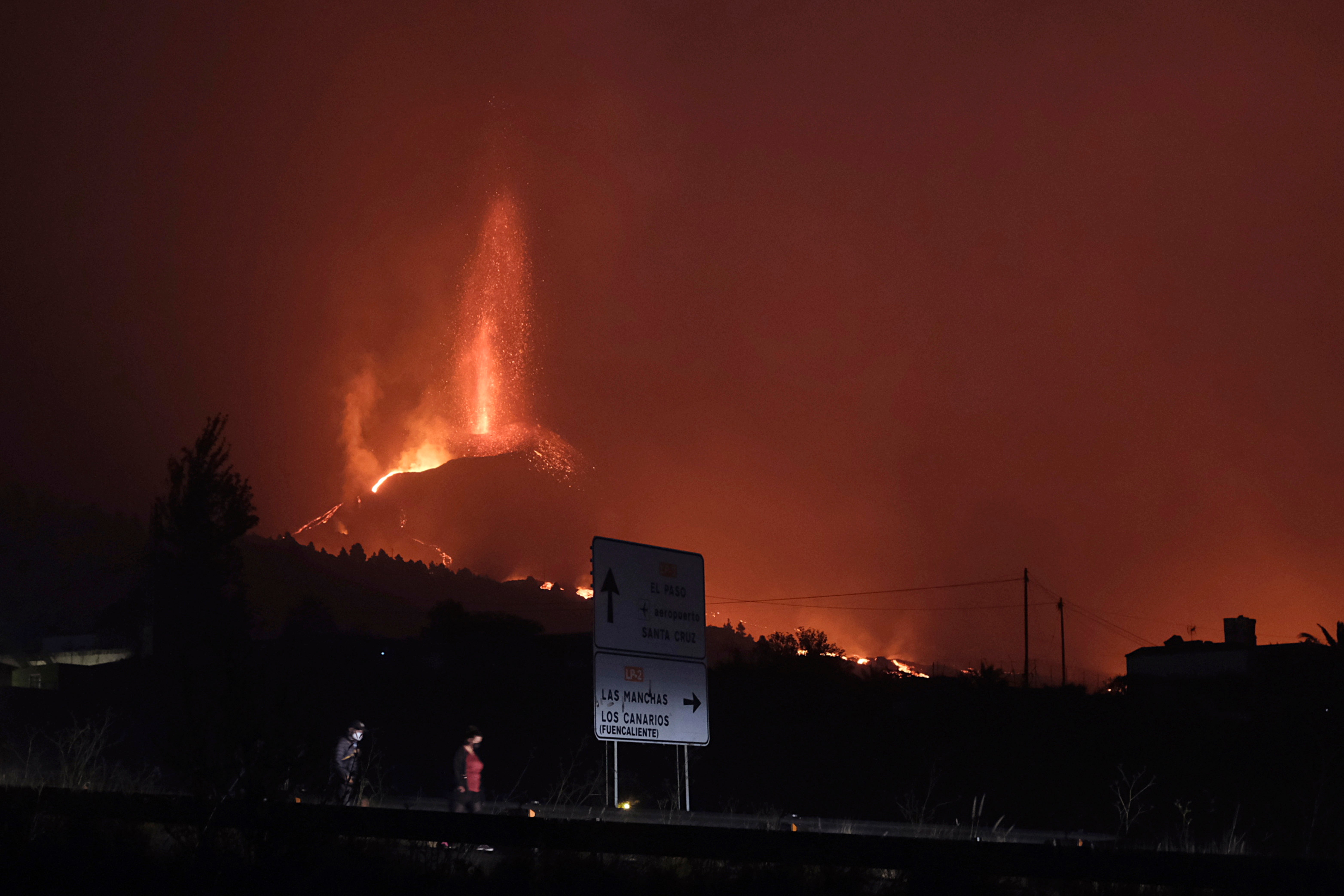 The volcano has been erupting since September