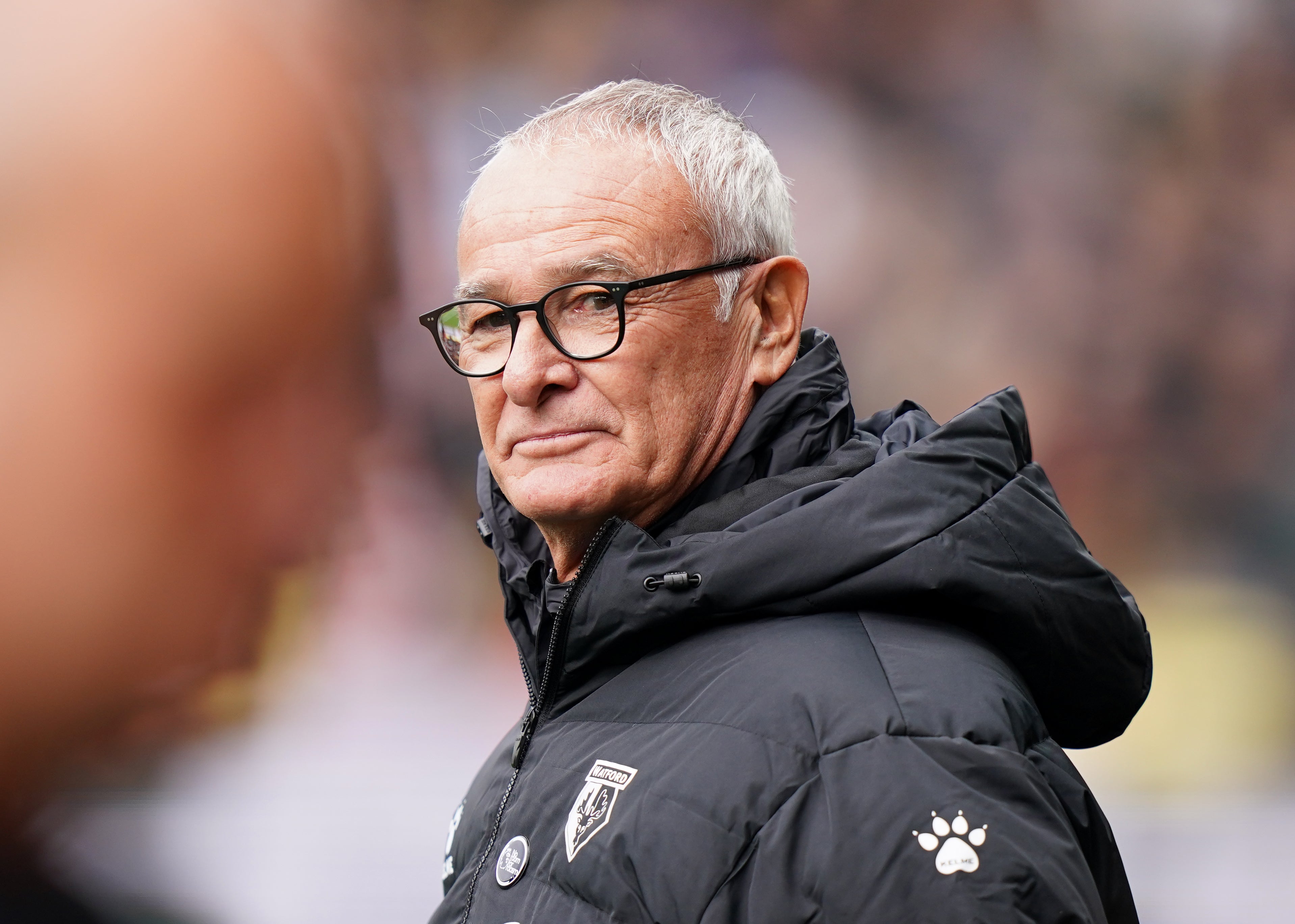 Claudio Ranieri during the clash with Liverpool (Tess Derry/PA)