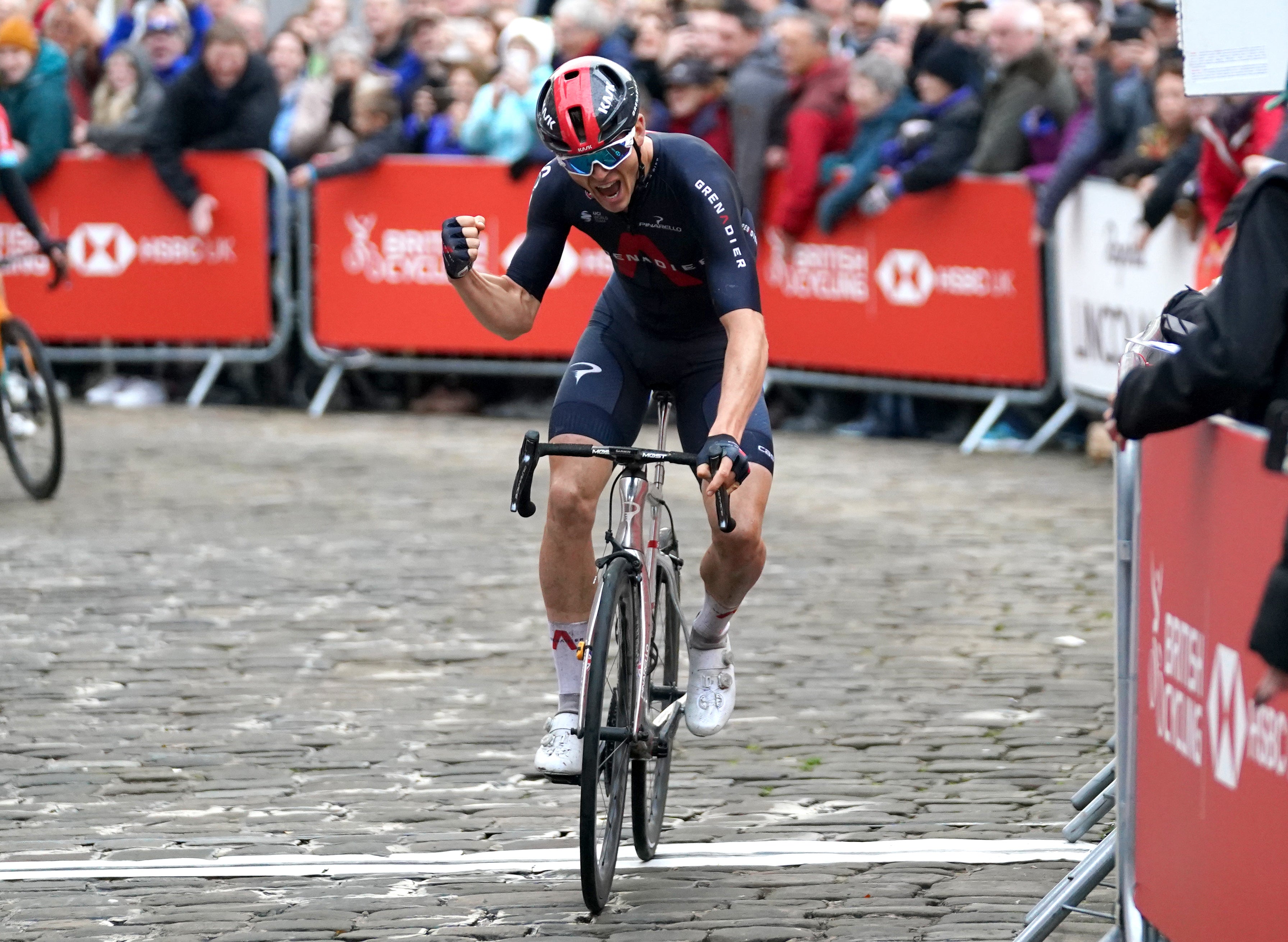 Ben Swift successfully defended his British road race title with victory in Lincoln (Tim Goode/PA)