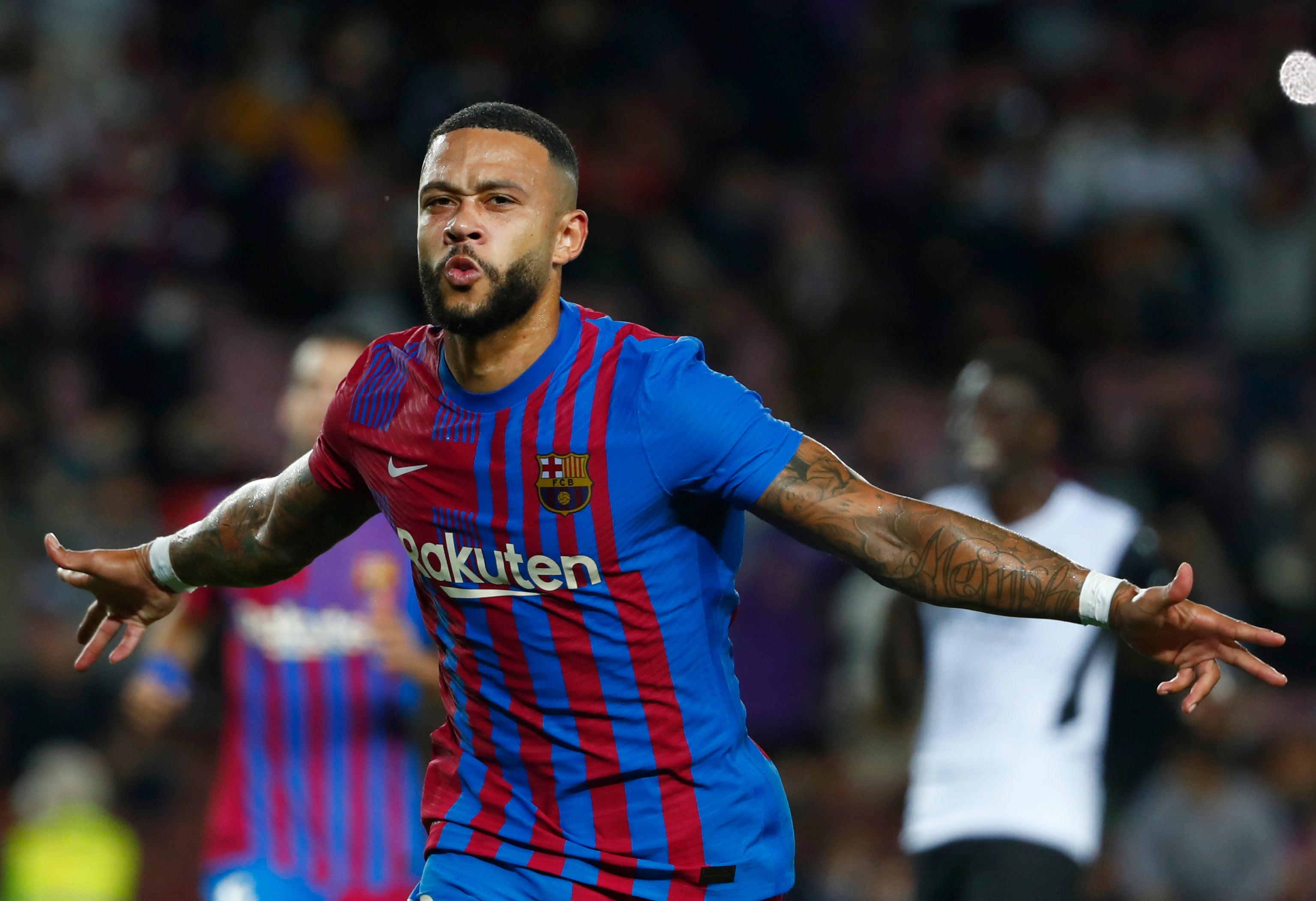 Memphis Depay was on the scoresheet for Barcelona (AP Photo/Joan Monfort)