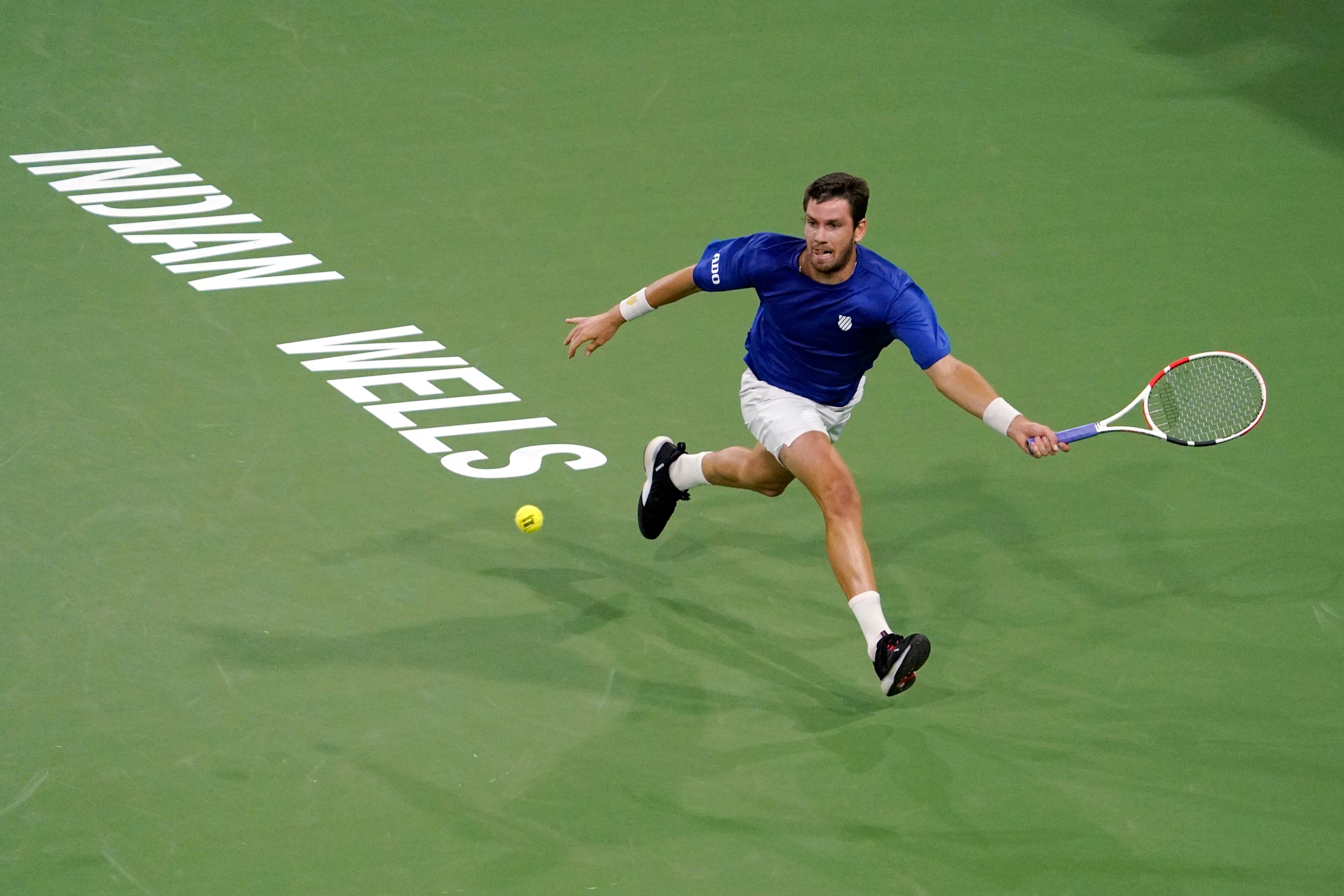 Norrie runs down a forehand in Sunday’s final