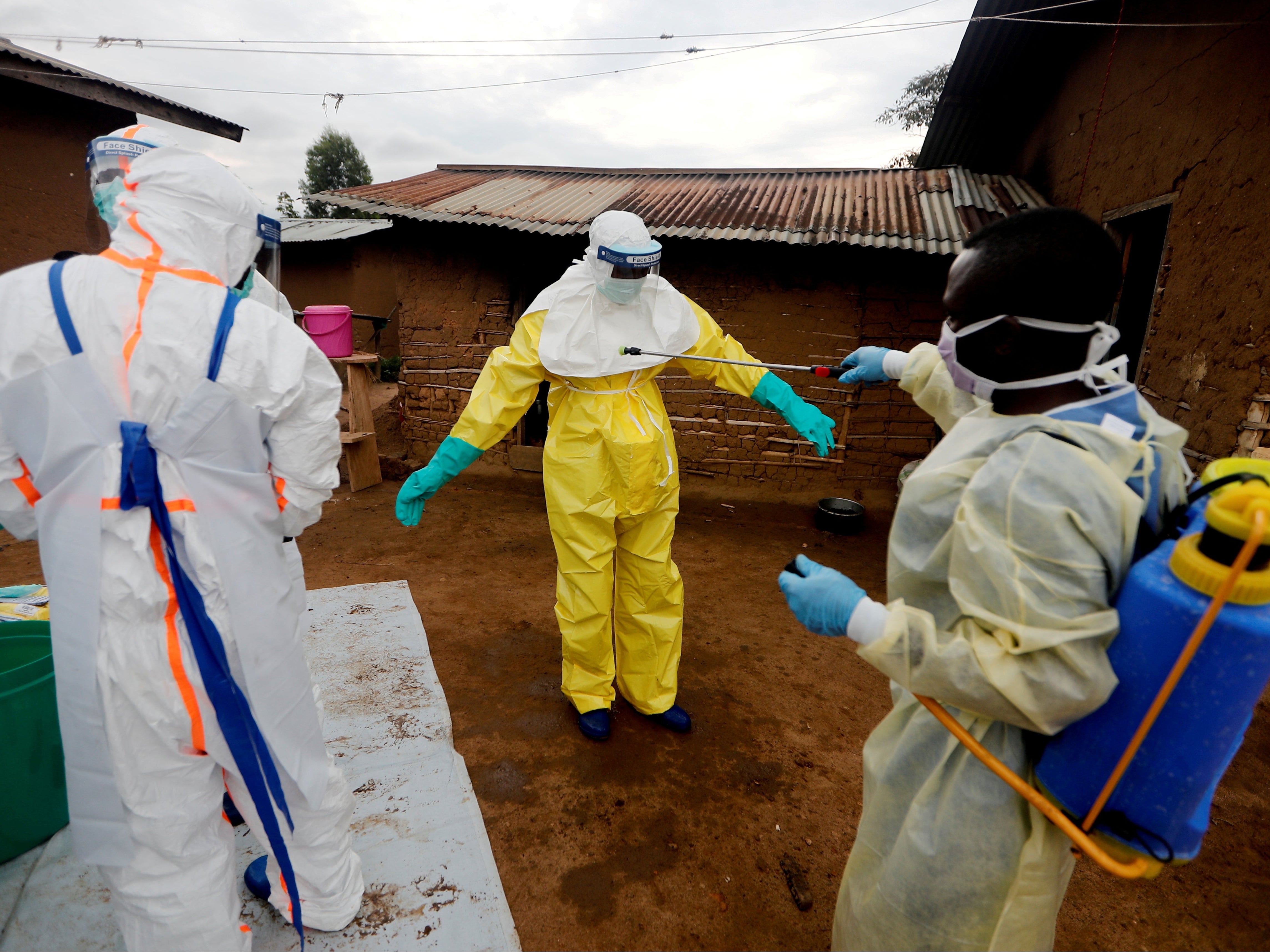 Health workers in Beni, Democratic Republic of Congo, during the 2018-20 outbreak (File photo)