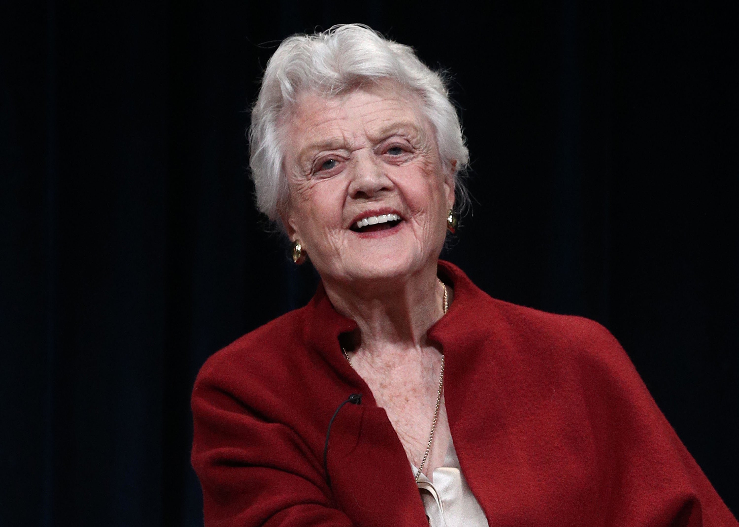 Lansbury speaks during at the 2018 Winter Television Critics Association Press Tour