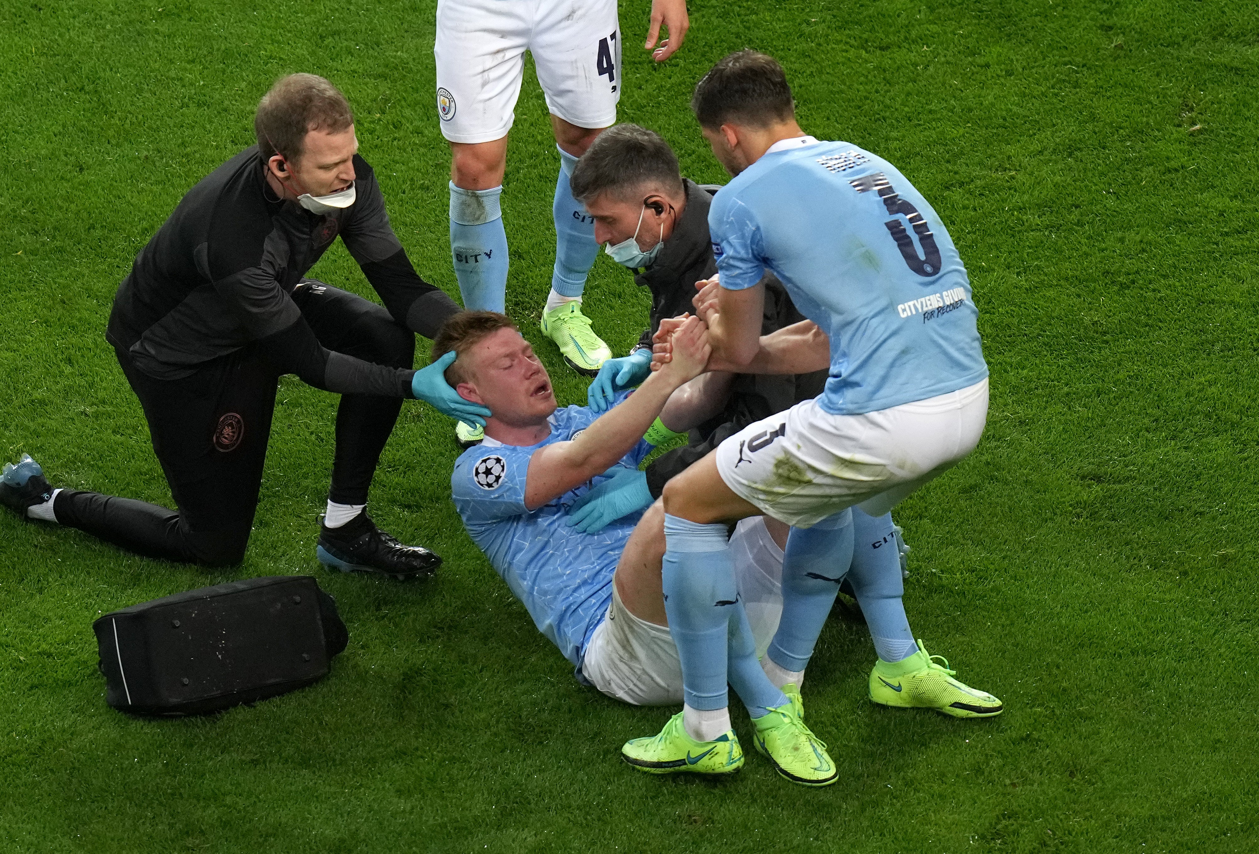 De Bruyne had to be substituted in the second-half