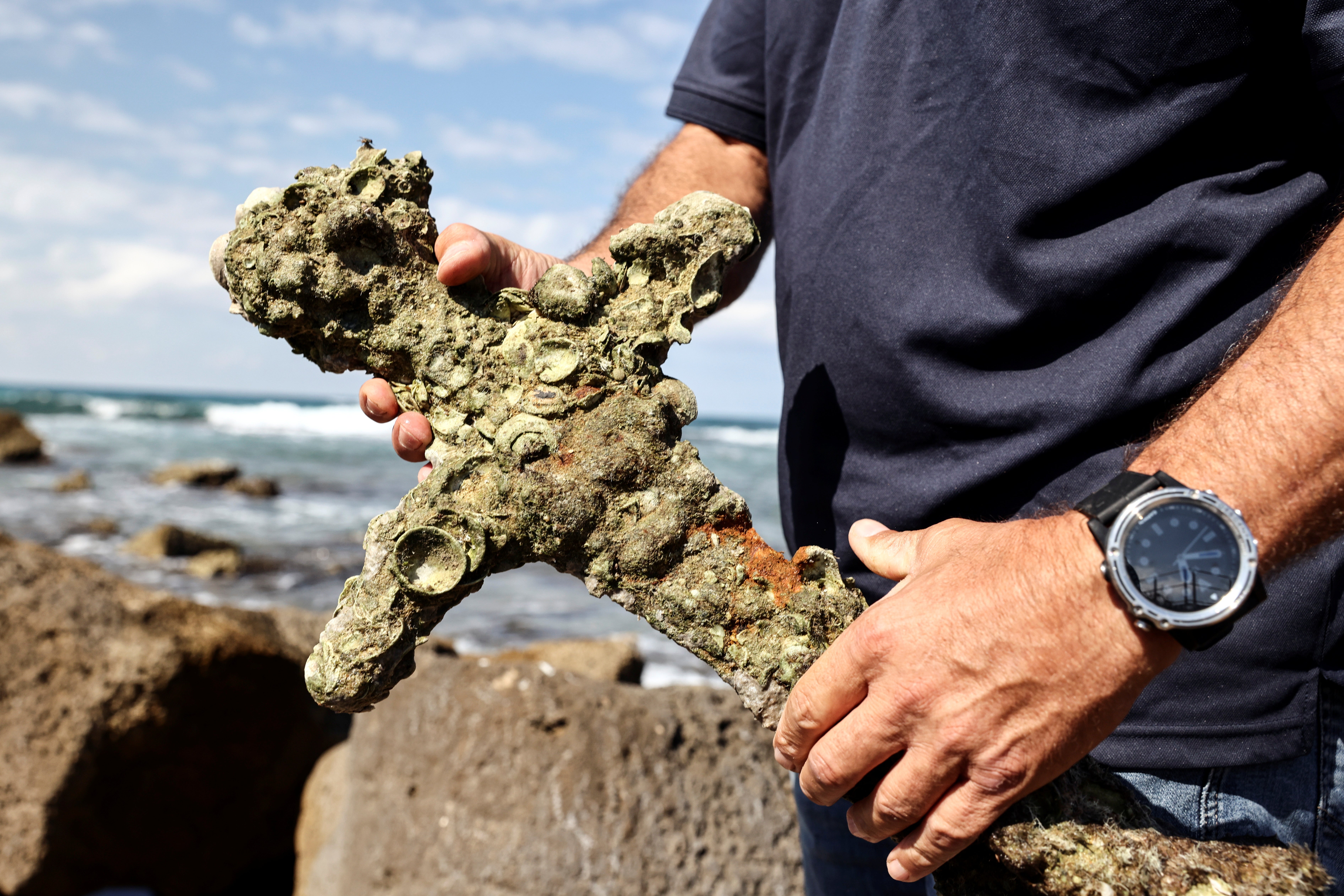 A sword believed to have belonged to a crusader who sailed to the Holy Land almost a millennium ago