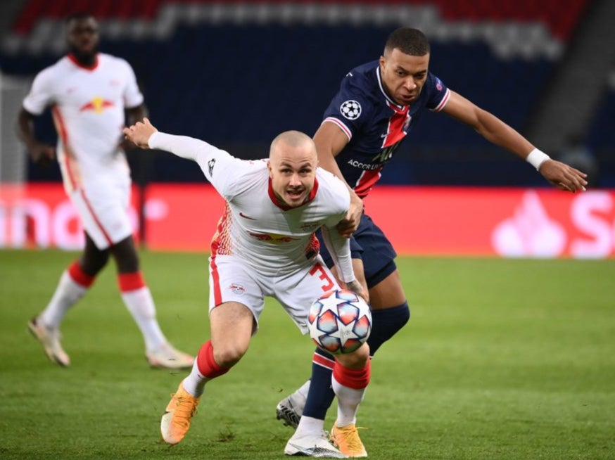 RB Leipzig and PSG tussle during last season’s Champions League