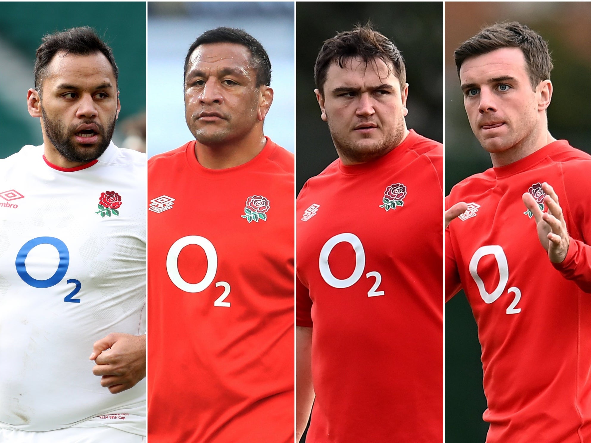 Billy Vunipola, Mako Vunipola, Jamie George and George Ford (David Davies/Adam Davy/Glyn Kirk/PA).