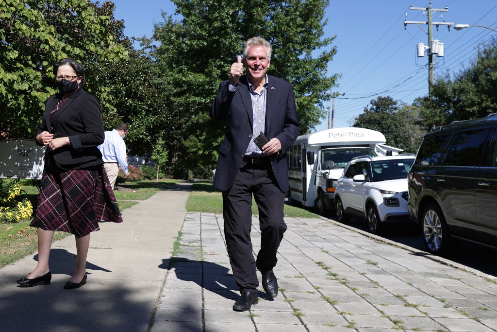 Democratic gubernatorial candidate and former Virginia Gov. Terry McAuliffe