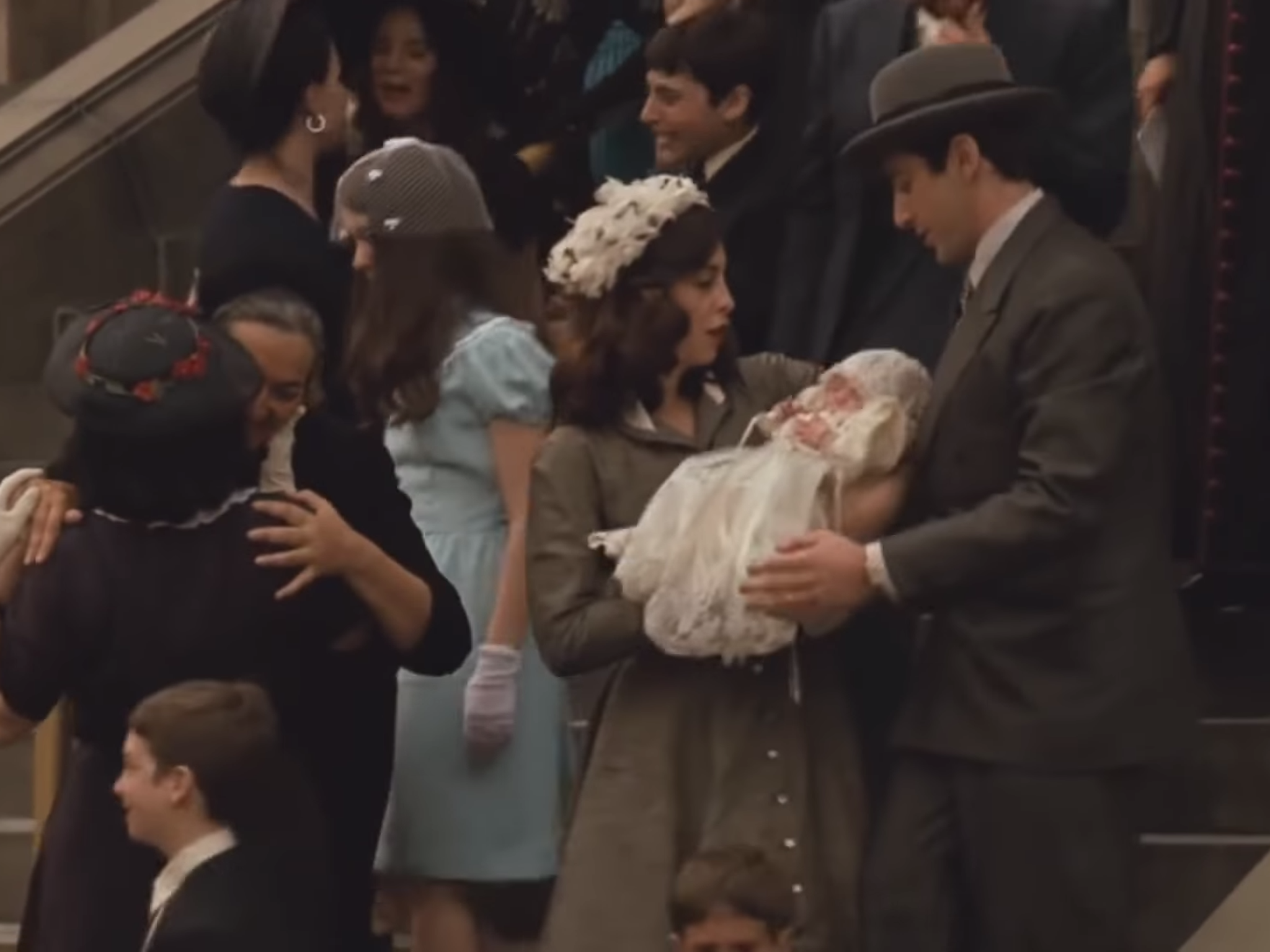Al Pacino and Talia Shire in The Godfather’s christening scene