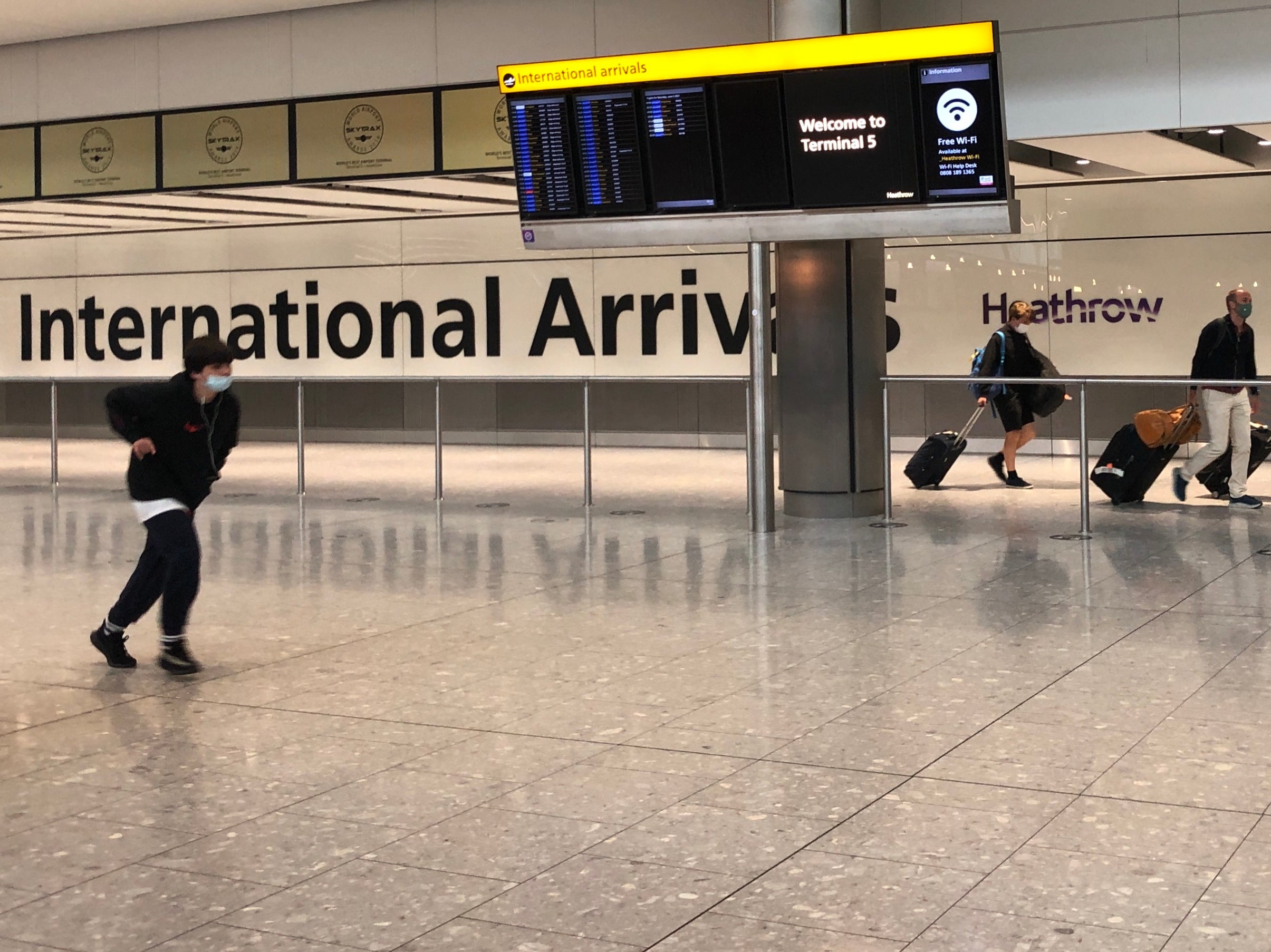 Keeping count: Heathrow handled 42 per cent fewer flights last week compared with the number in 2019