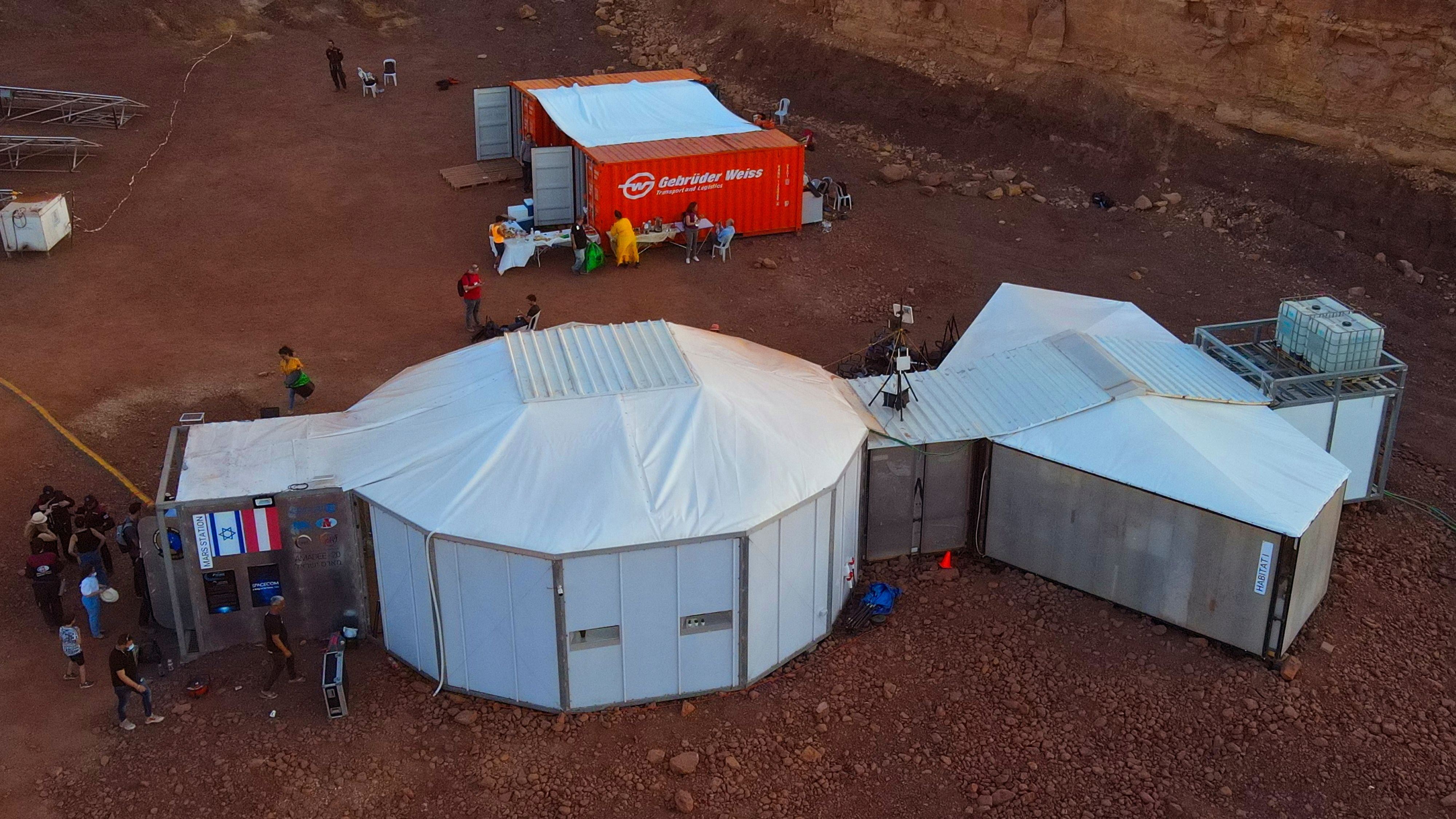 The habitat in the Negev desert where astronauts in training will prepare for a mission to Mars