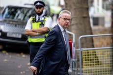 Michael Gove ambushed by anti-vax protesters as they push past police