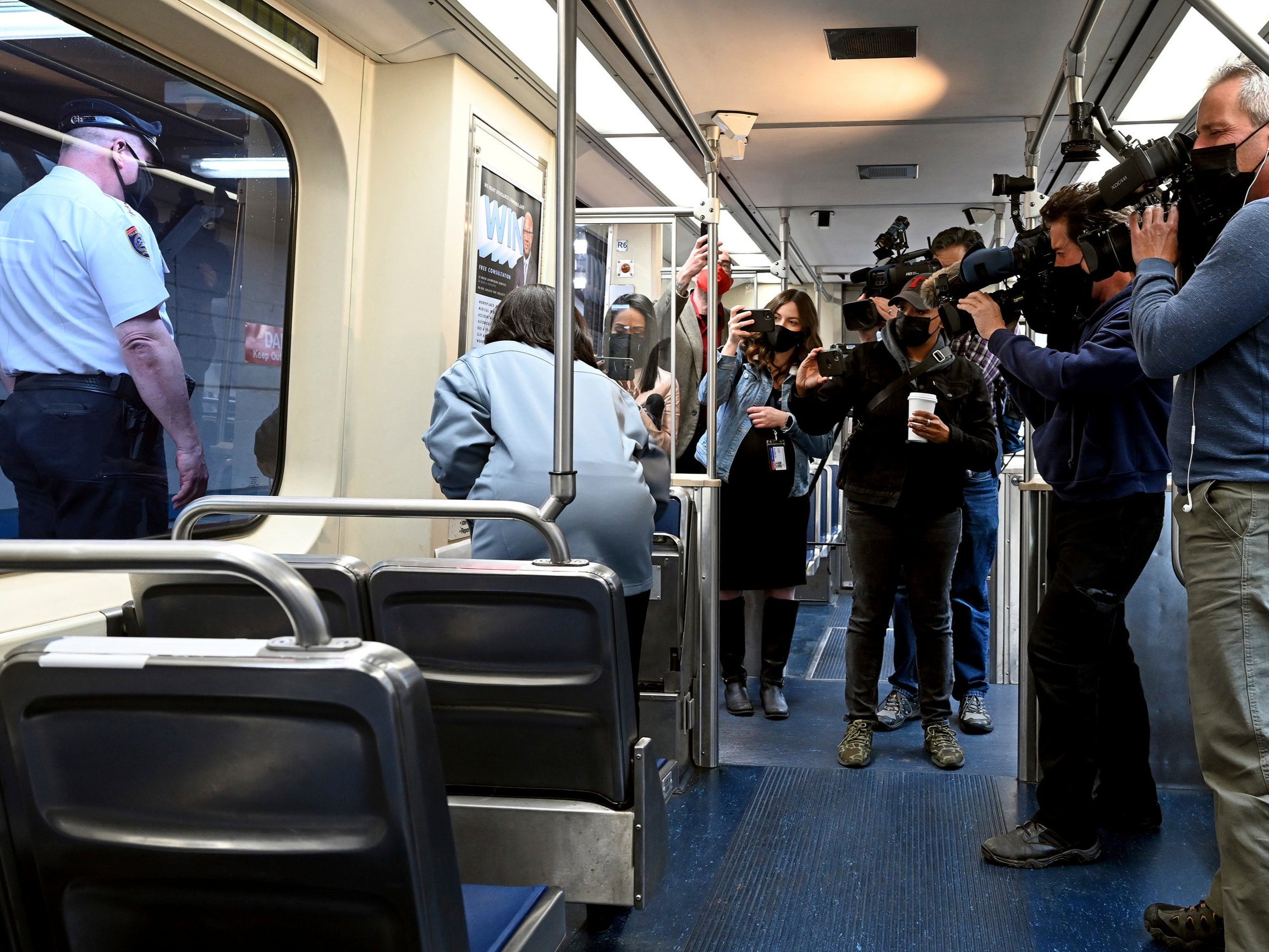 SEPTA Transit Police Chief Thomas Nestel III holds a news conference on an El platform at the 69th Street Transportation Center, Monday, Oct. 18, 2021, in Philadelphia, following a brutal rape on the El