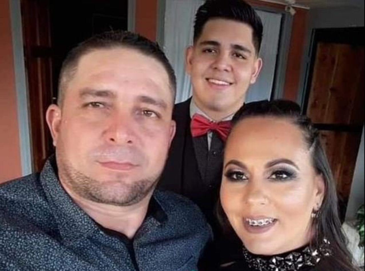 Daniel Quesada Cascante, 44, his wife Alina, 41, and their son, Daniel