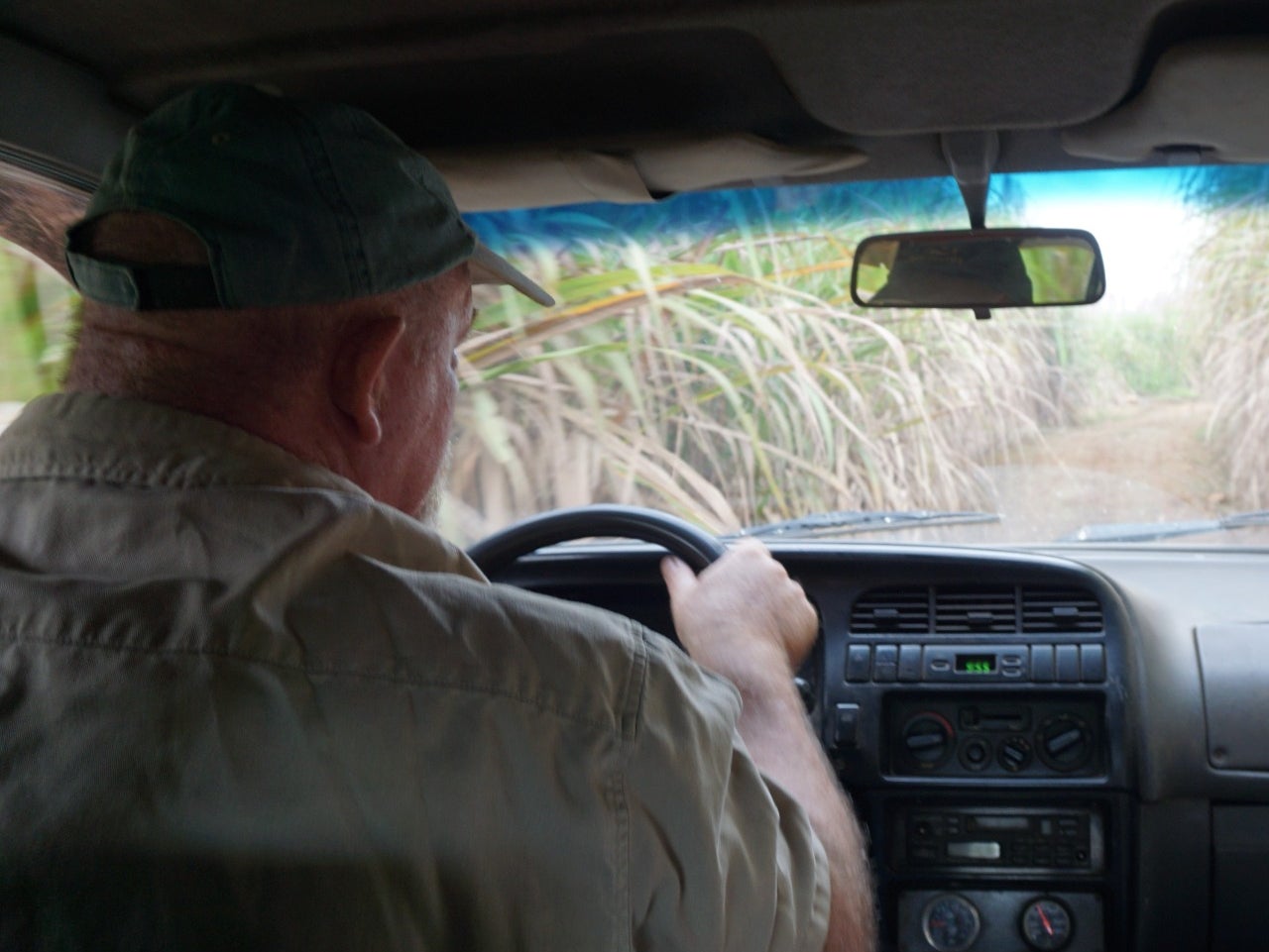 Stephen Sandusky driving on the private road to his Costa Rica farm in June 2019.