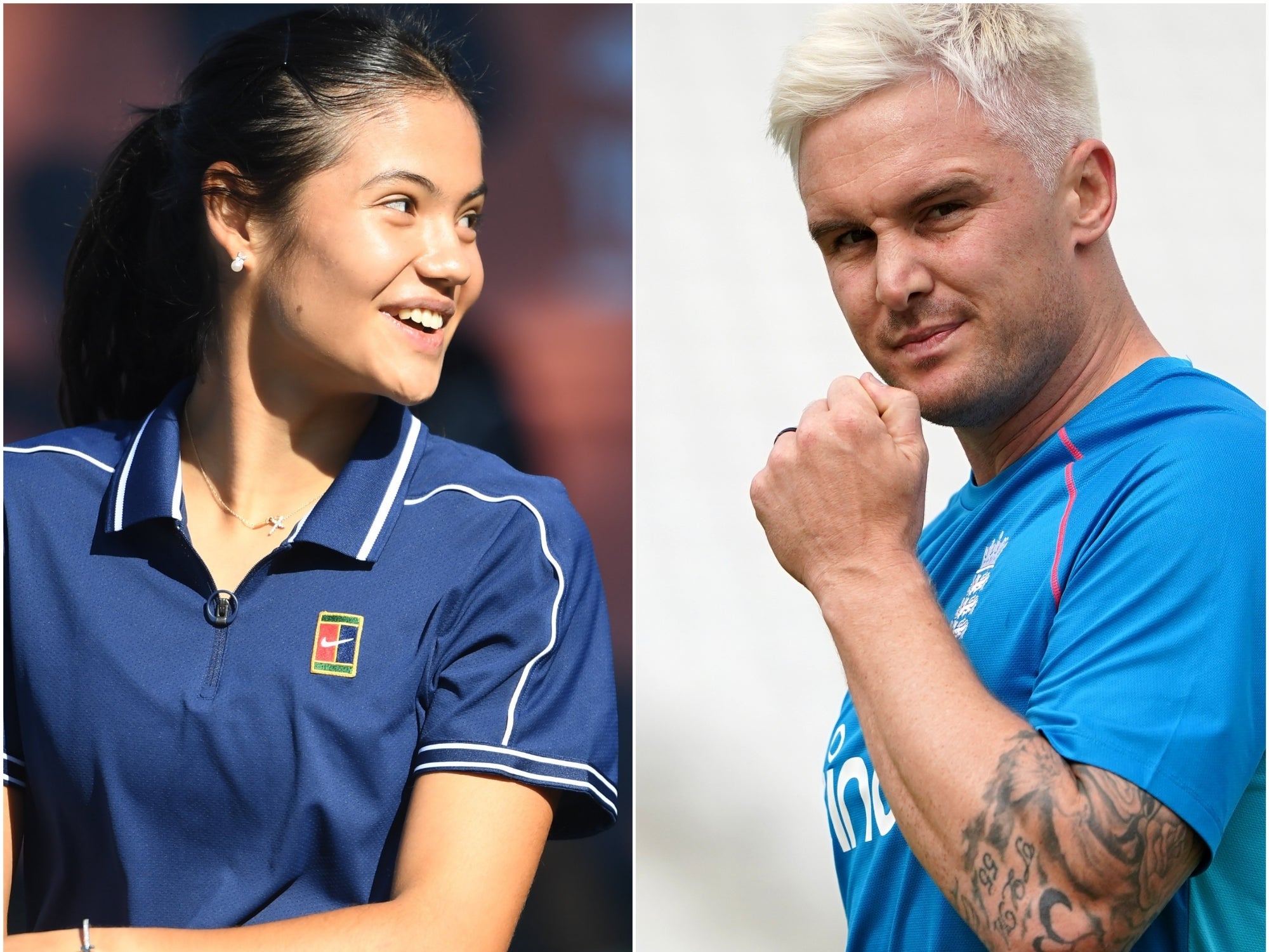 Emma Raducanu and Jason Roy (Jeremy Selwyn/Zac Goodwin/PA)