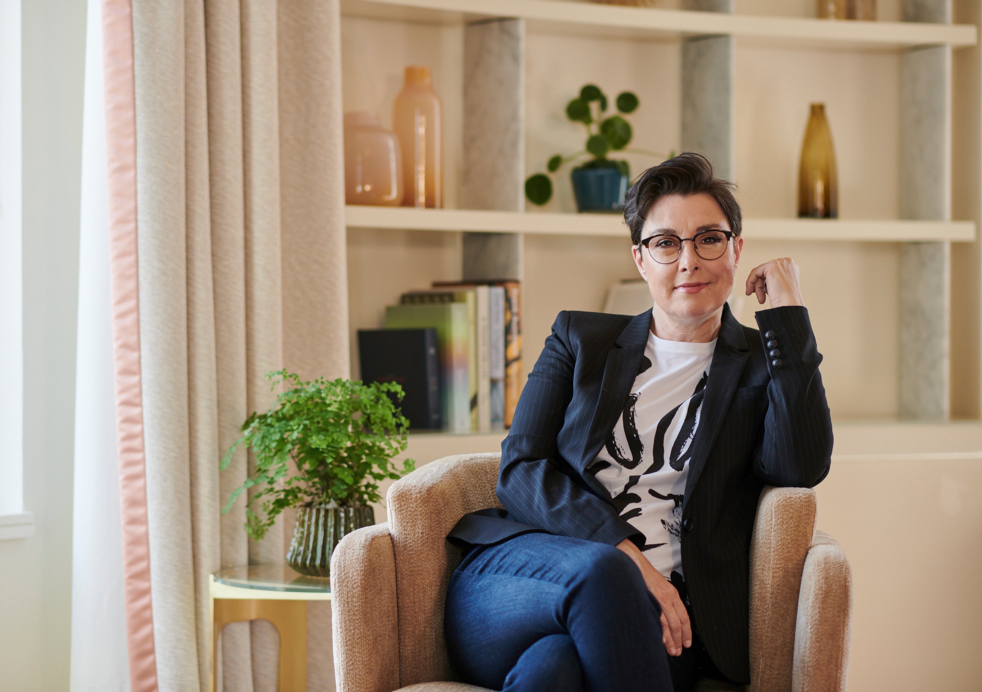 Sue Perkins is well-known for appearing on Great British Bake Off