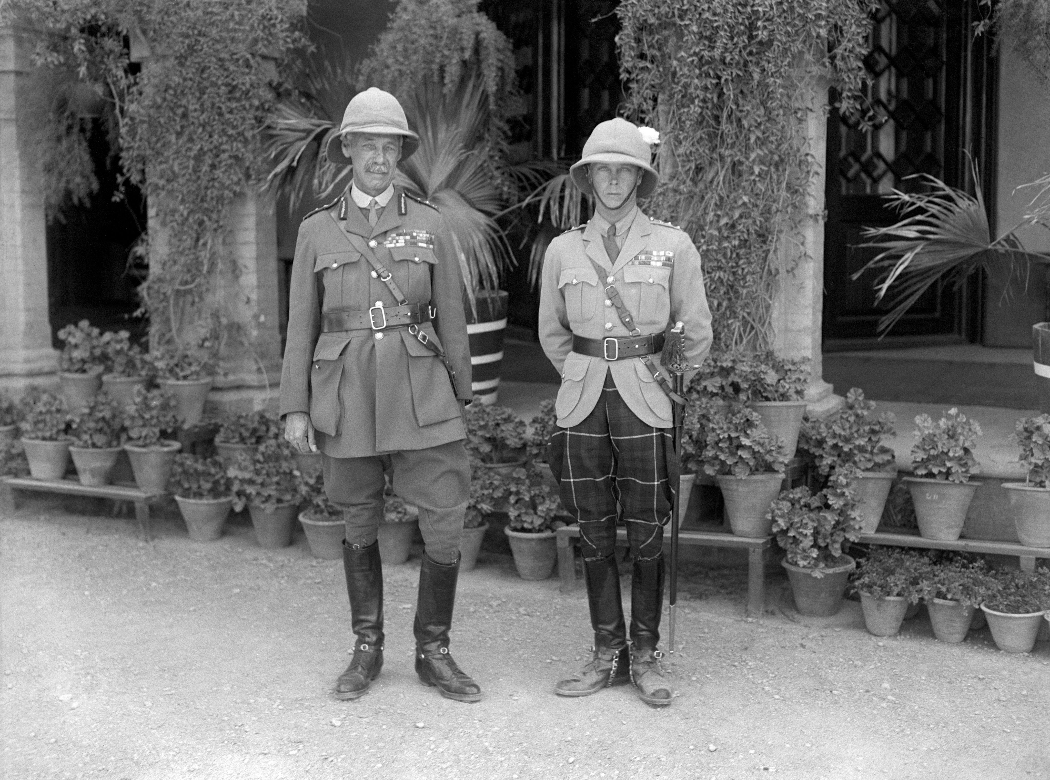 The Prince of Wales with Lord Rawlinson, the commander in chief of the forces in India