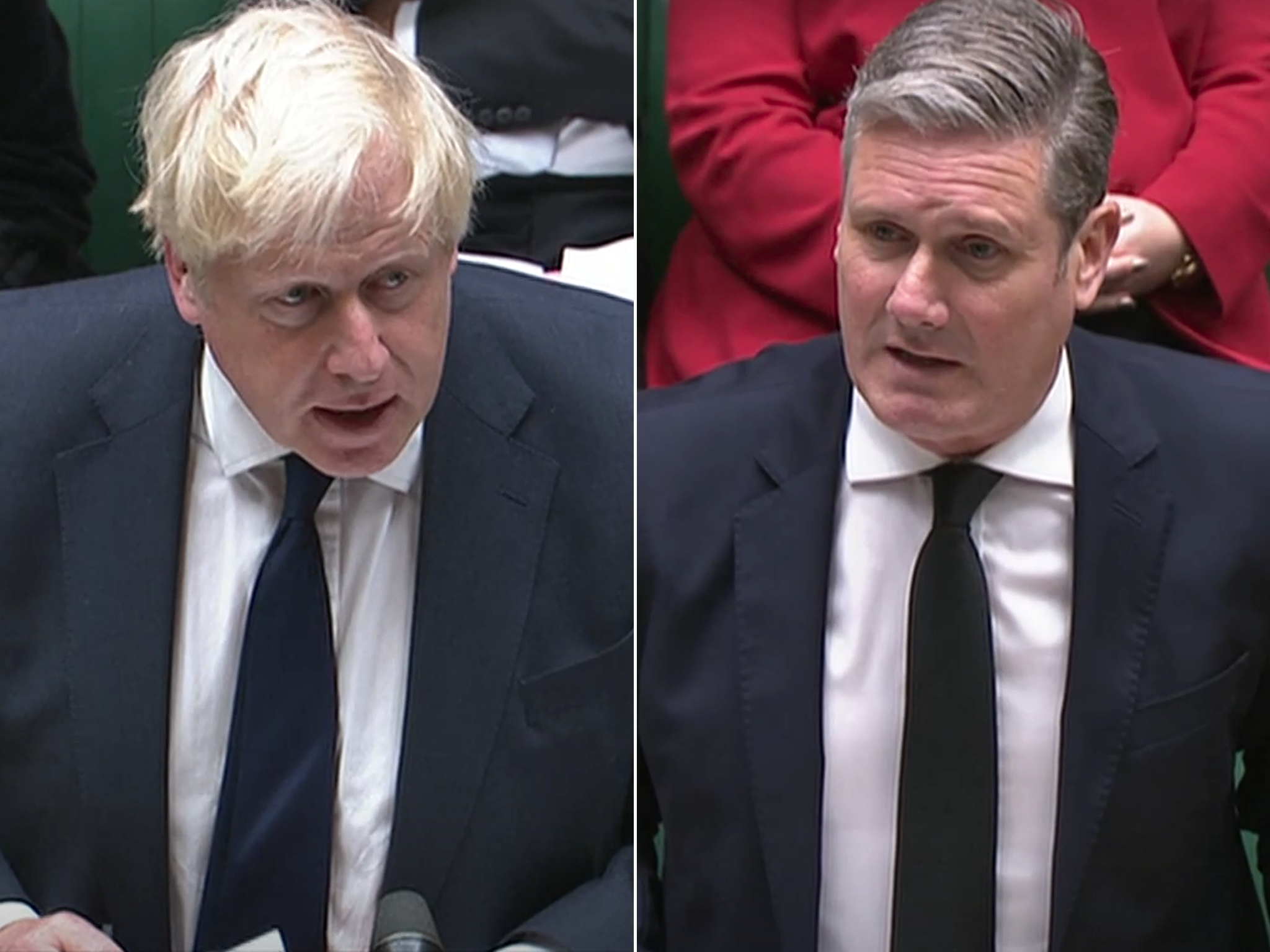 PM Boris Johnson and Labour leader Sir Keir Starmer