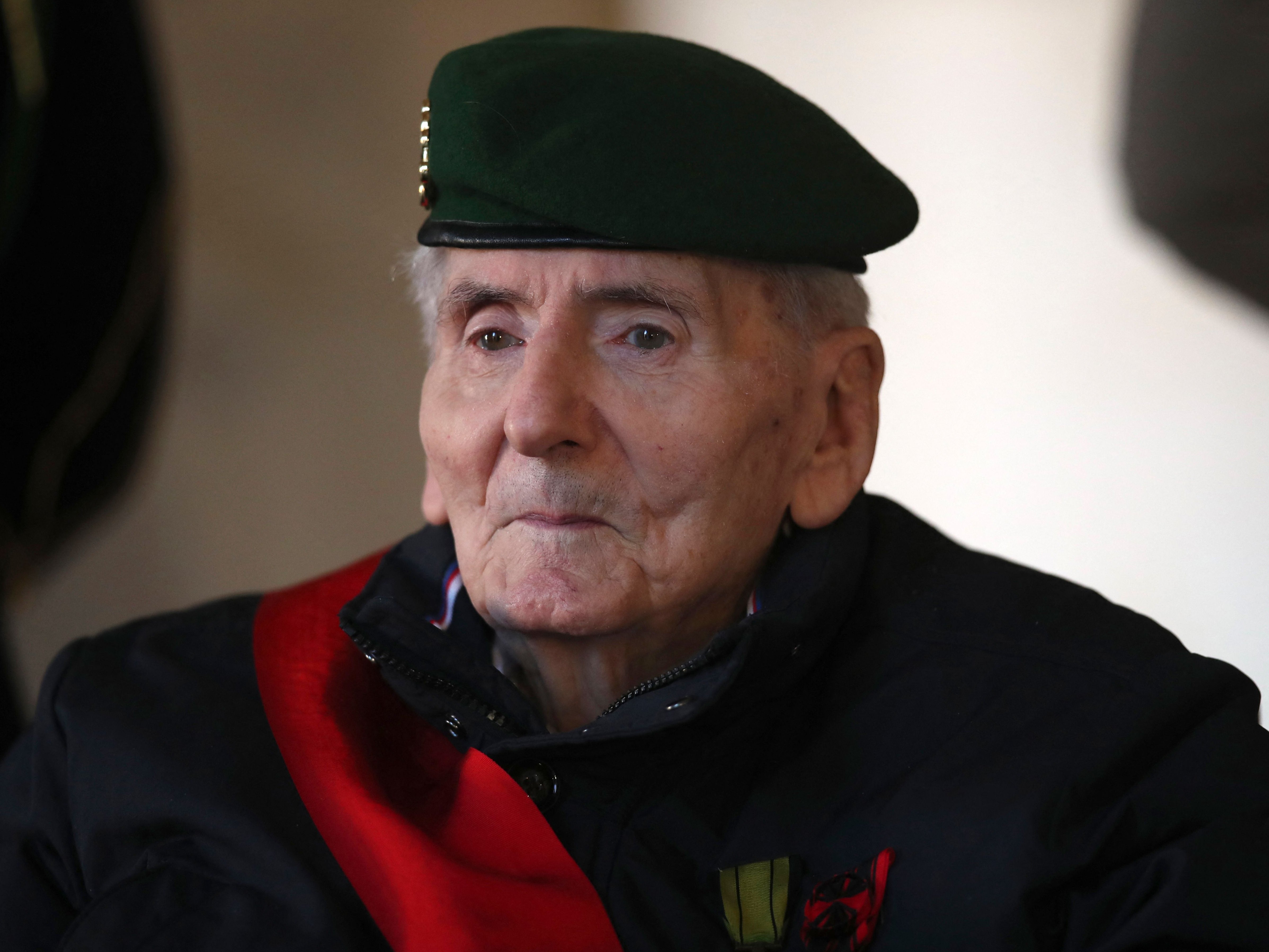 Germain attends a funeral ceremony for French resistance fighter Daniel Cordier at the Hotel des Invalides in Paris in November last year