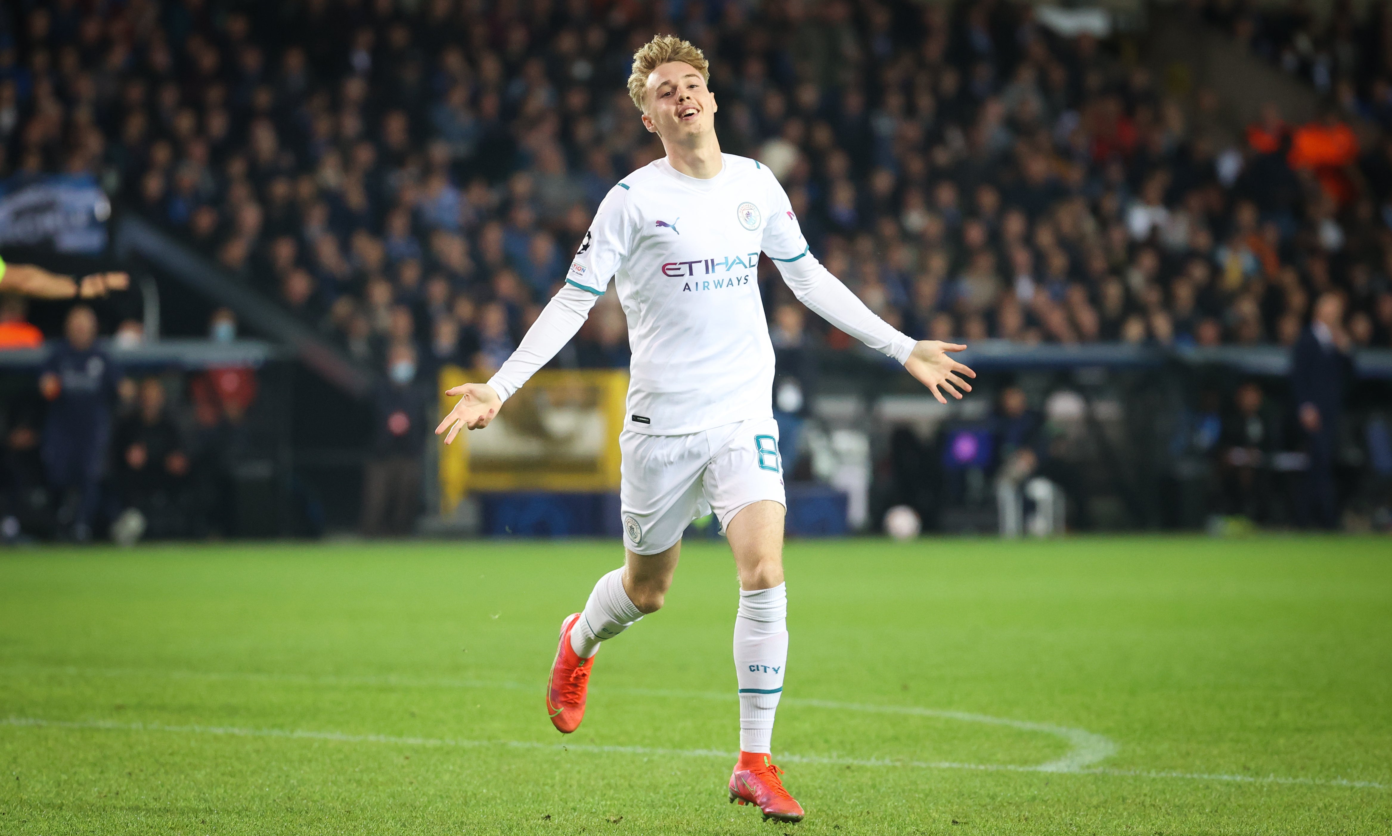 Cole Palmer scored his first Champions League goal in Manchester City’s win over Club Brugge (Virginie Lefour/PA)