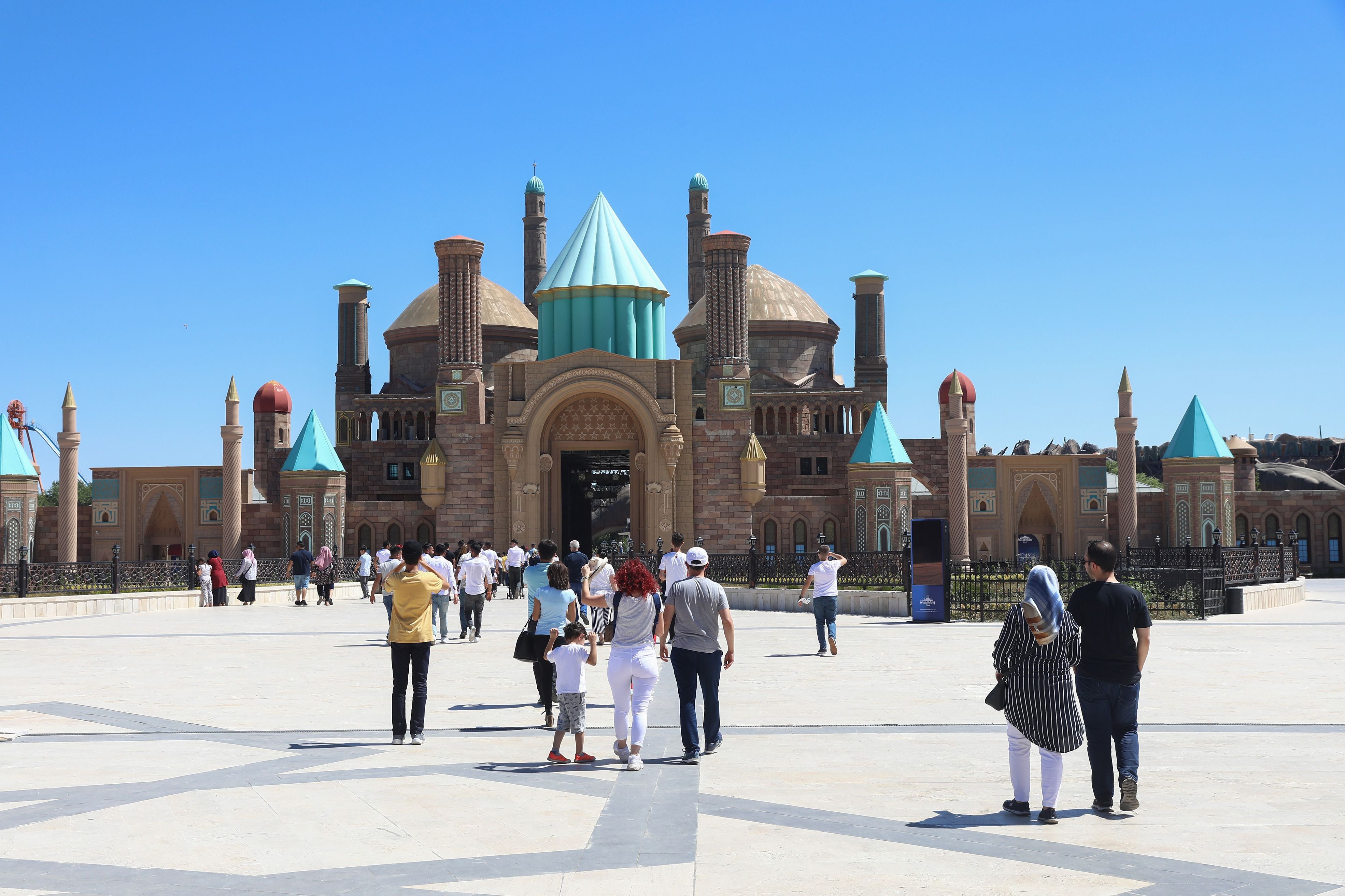 Few people visited Wonderland Eurasia amusement park in Ankara