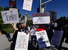 Video shows angry clashes between Dave Chappelle fans and trans rights protesters at Netflix rally