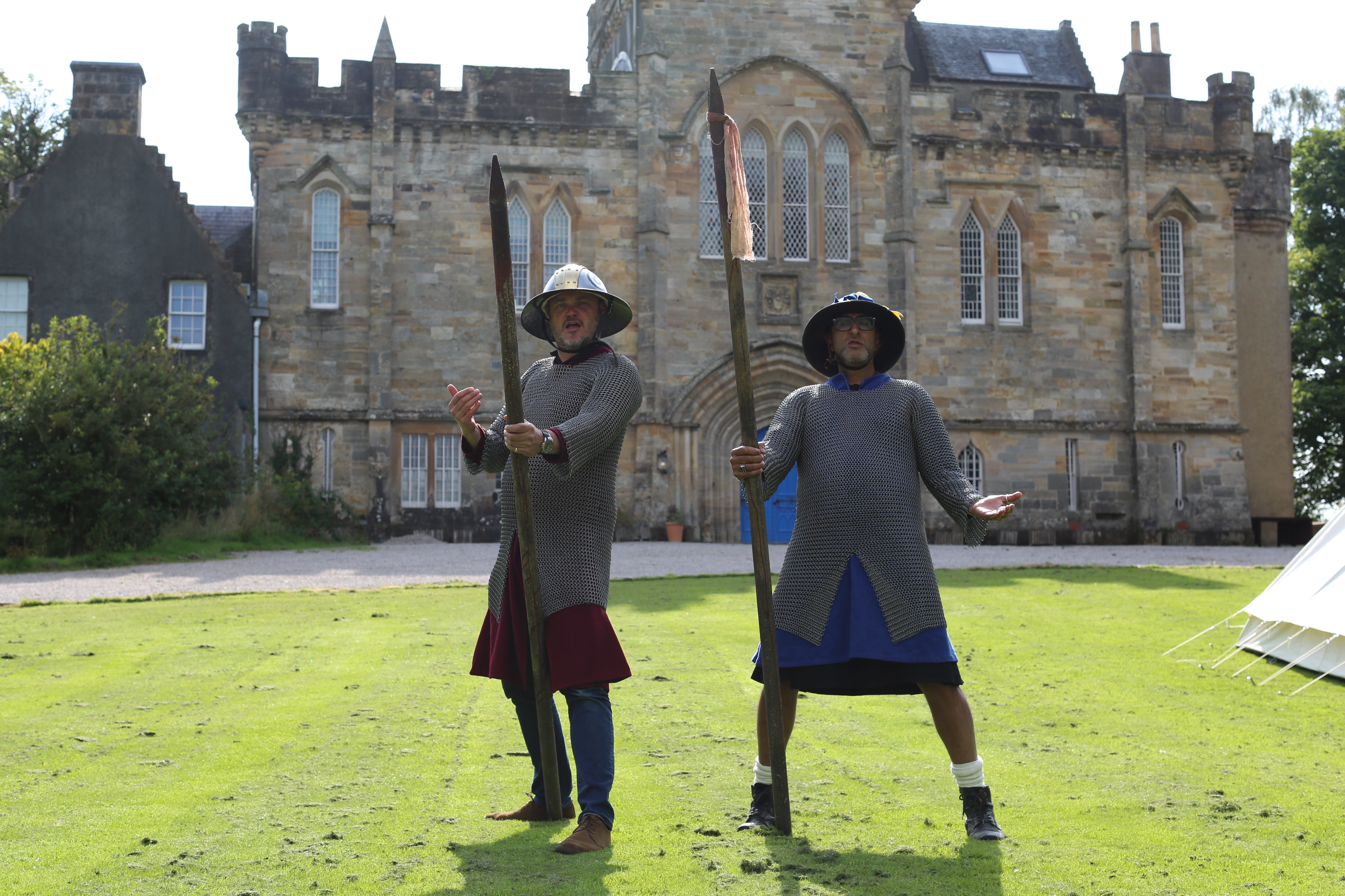 The auld enemy: Al and Scottish comic Sanjeev Kohli in costume