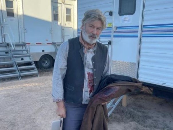 Alec Baldwin in costume on the film’s set