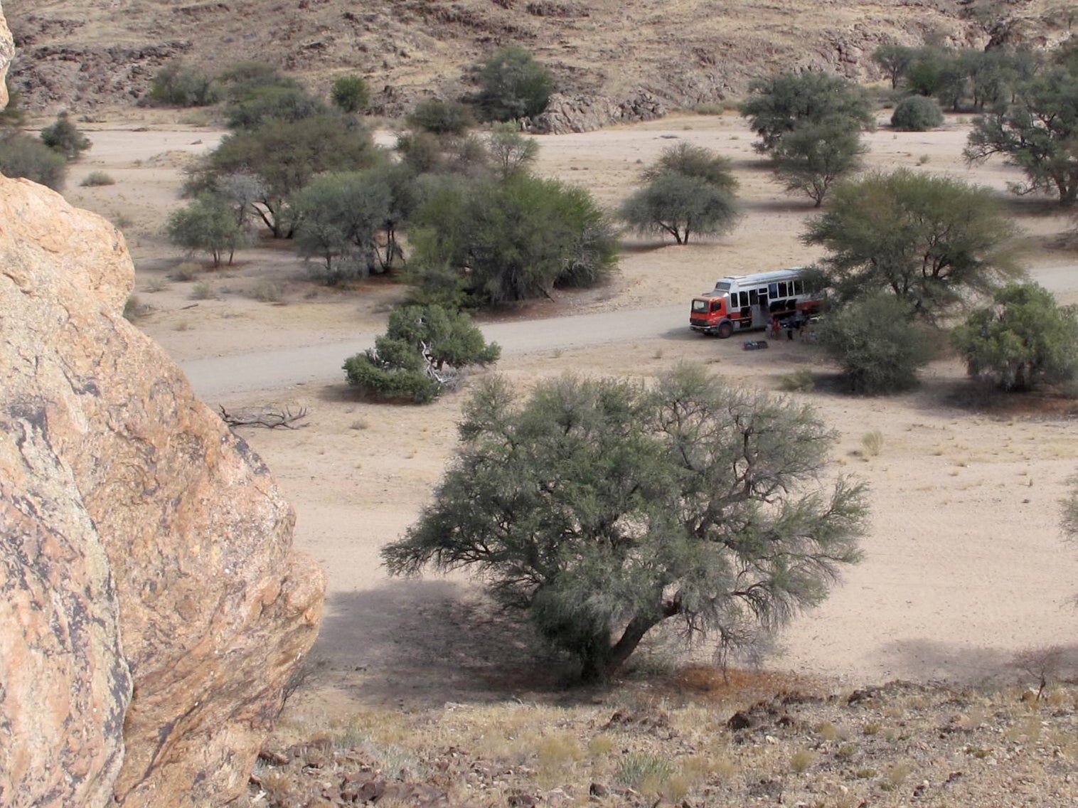 Truck stop: a Dragoman vehicle in Namibia