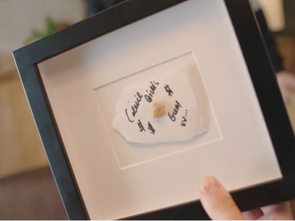 Adele has framed a piece of Celine Dion’s used gum