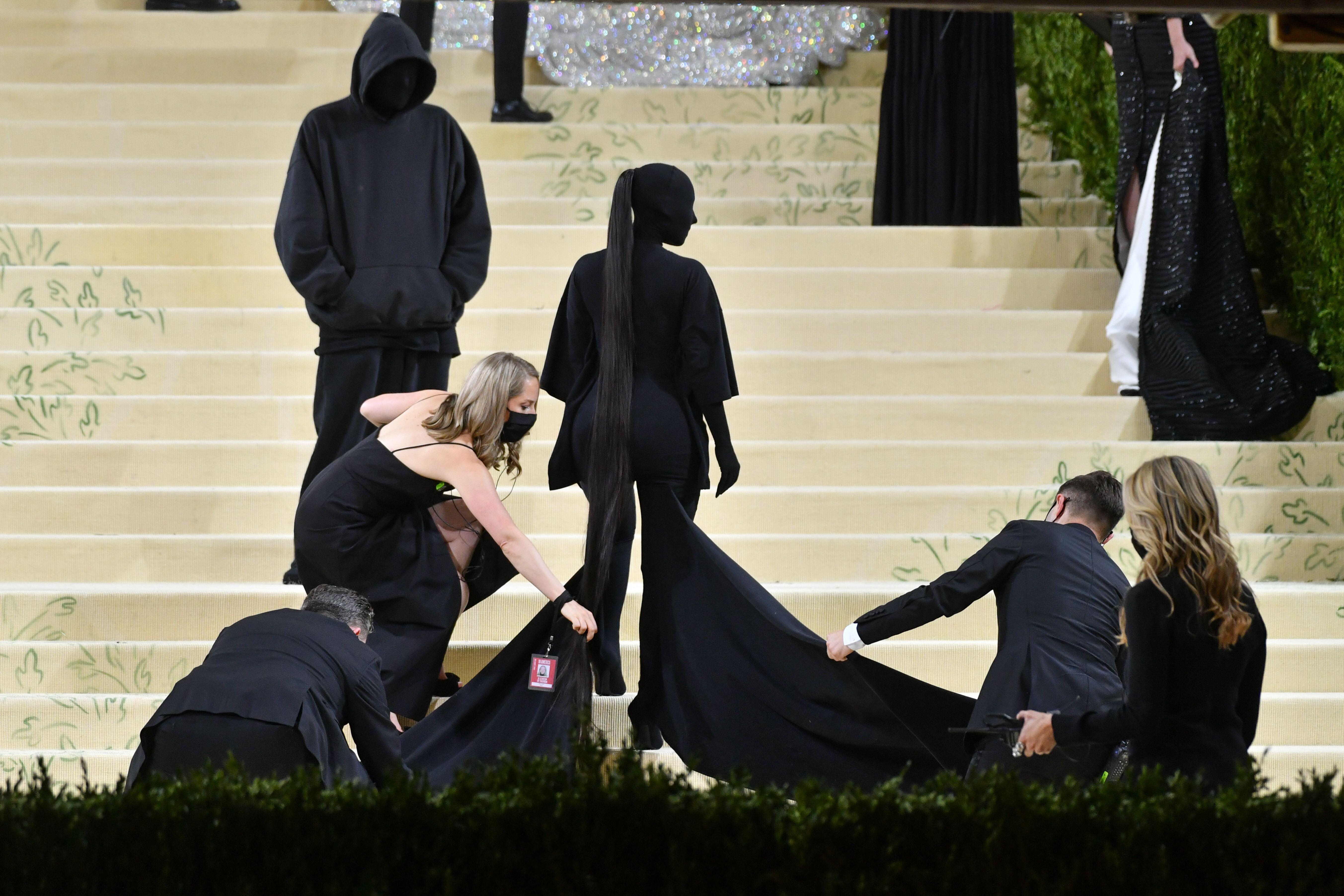 Kim Kardashian arriving at the Met Gala 2021 (Alamy/PA)