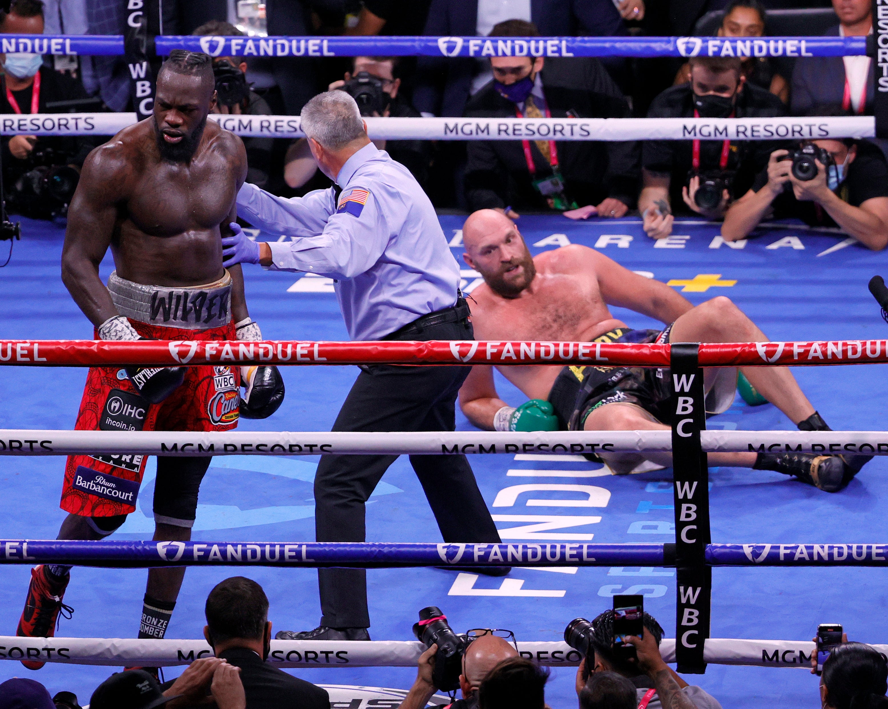 Deontay Wilder knocked Tyson Fury twice in their most recent fight