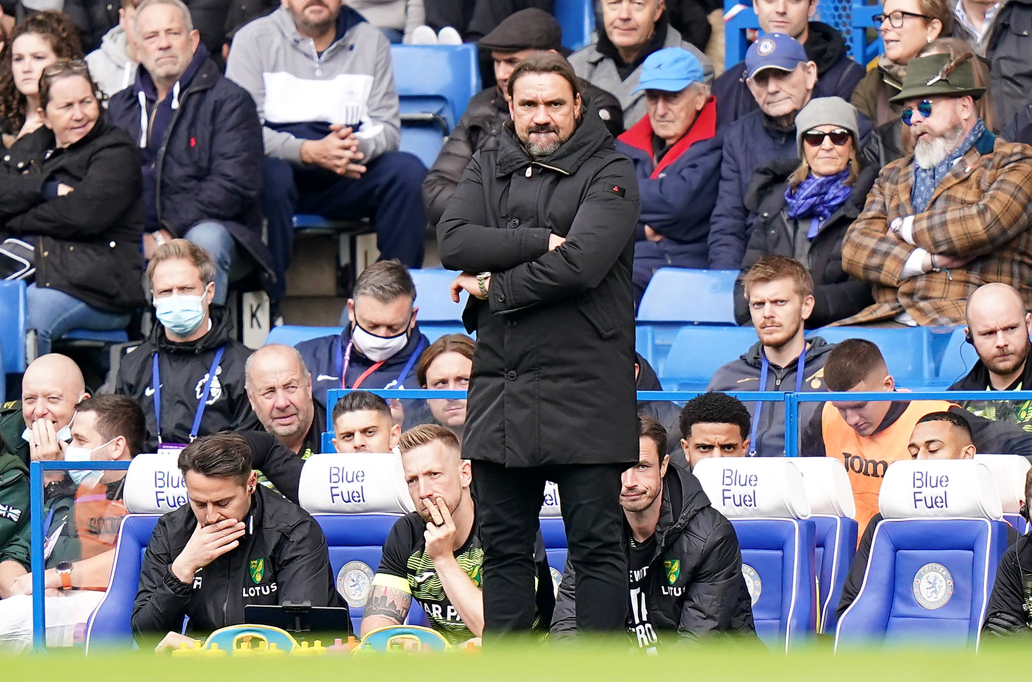 Daniel Farke’s Norwich side were well beaten at Stamford Bridge