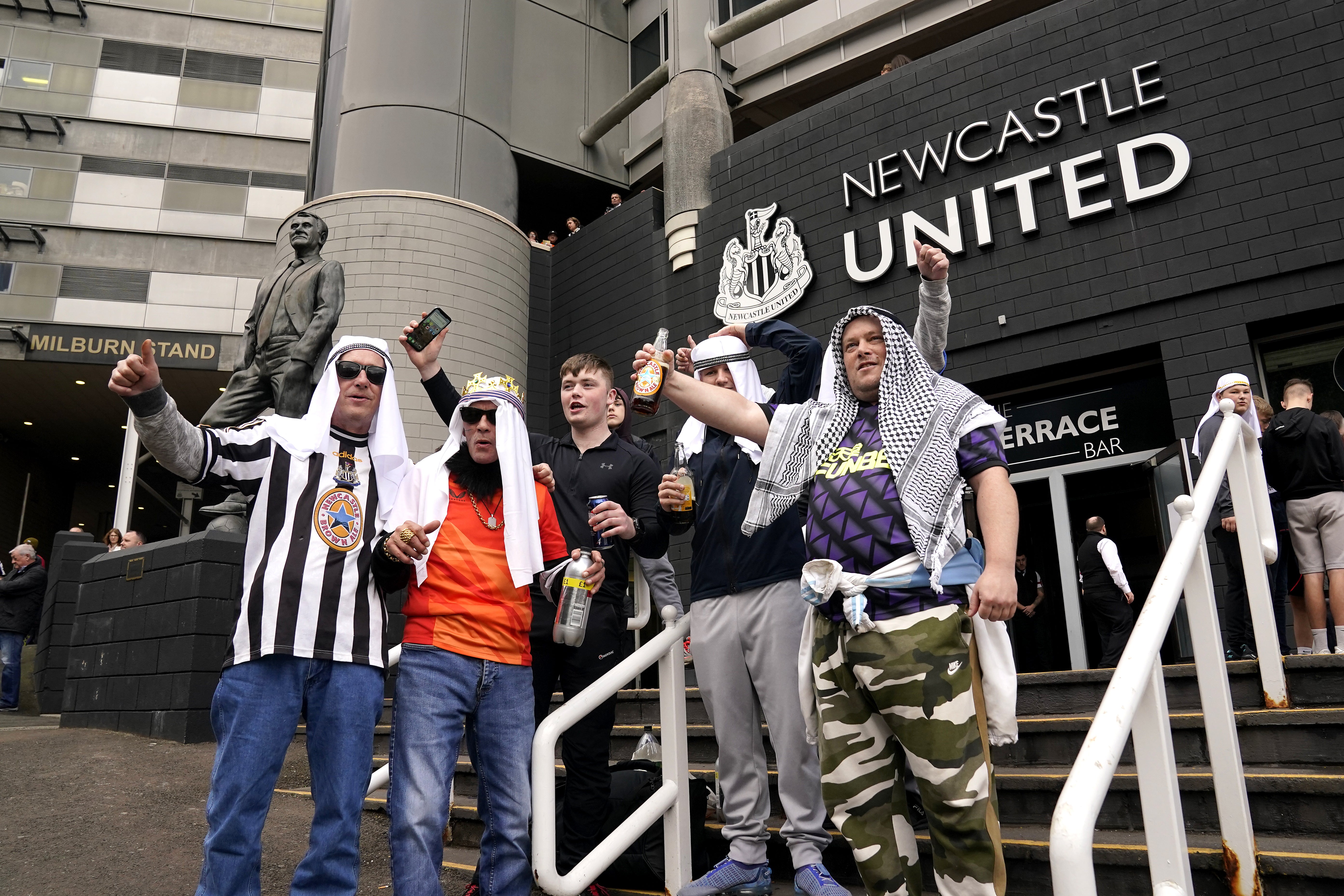 Newcastle fans will no longer be discouraged to wear Arab-style dress (Owen Humphreys/PA)