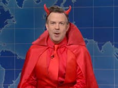 Jason Sudeikis teases Colin Jost about marriage to Scarlett Johansson in devilish SNL skit