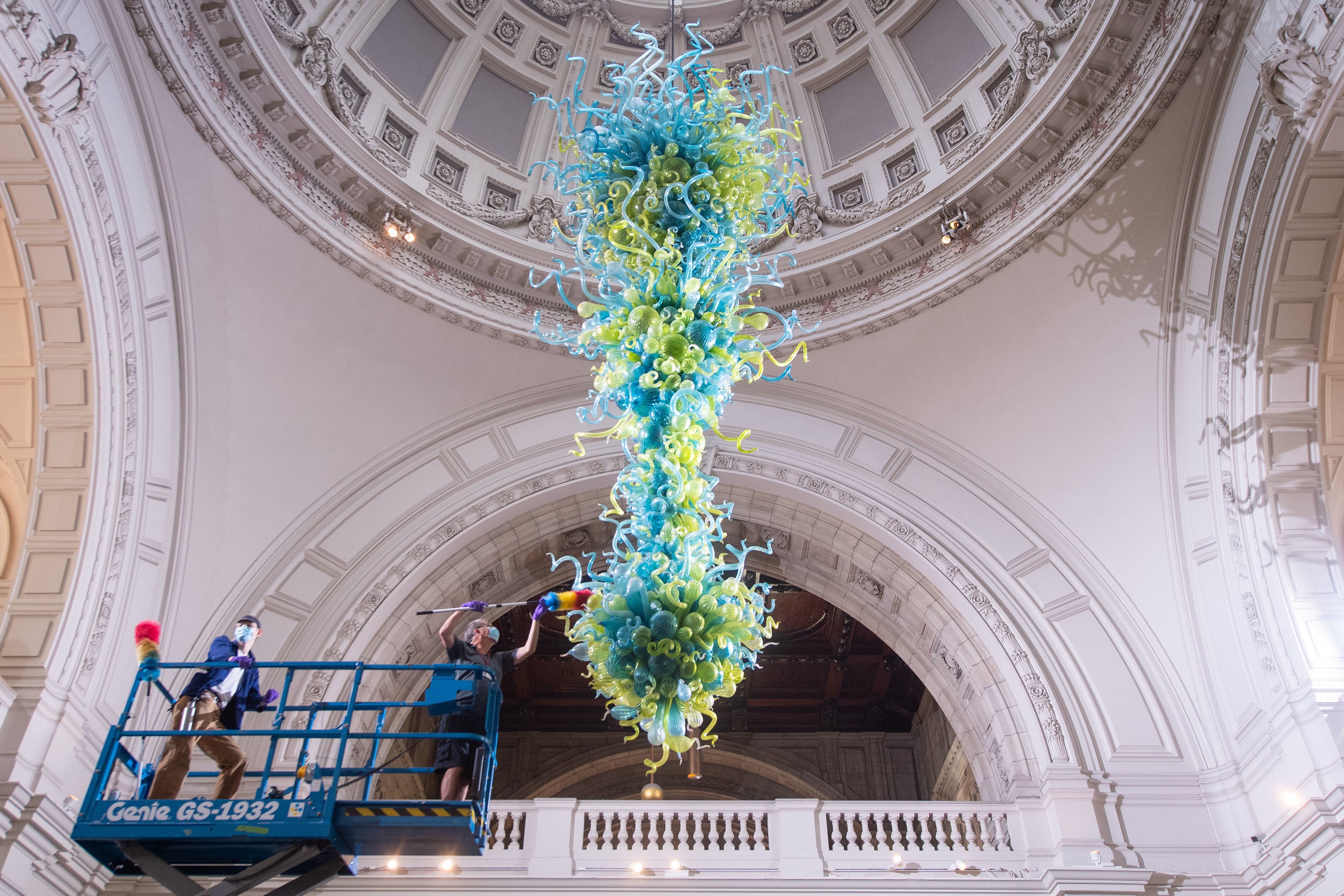 Museum technician Andy Monk at the Victoria and Albert Museum in London (Dominic Lipinski/PA)