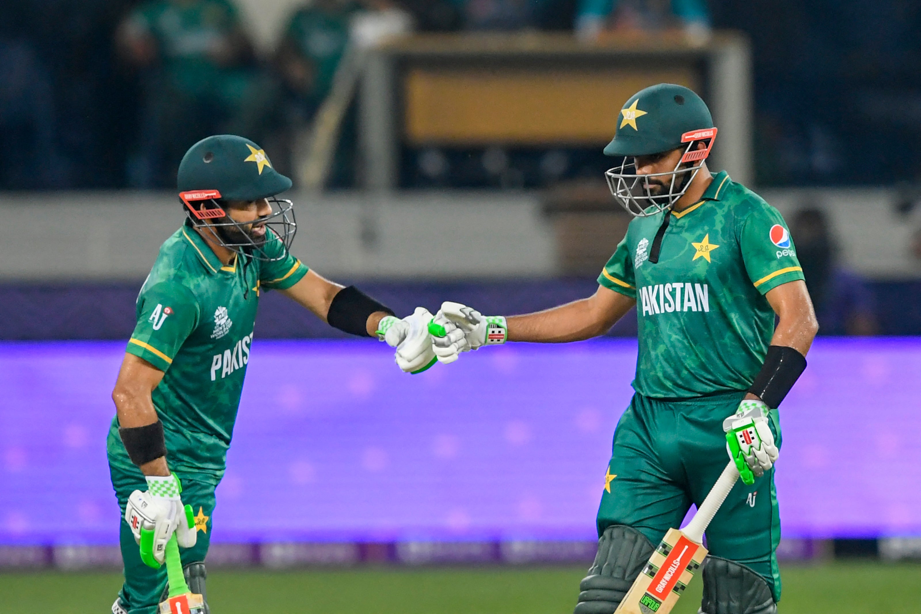 Mohammad Rizwan (left) and Babar Azam have built a solid platform for Pakistan